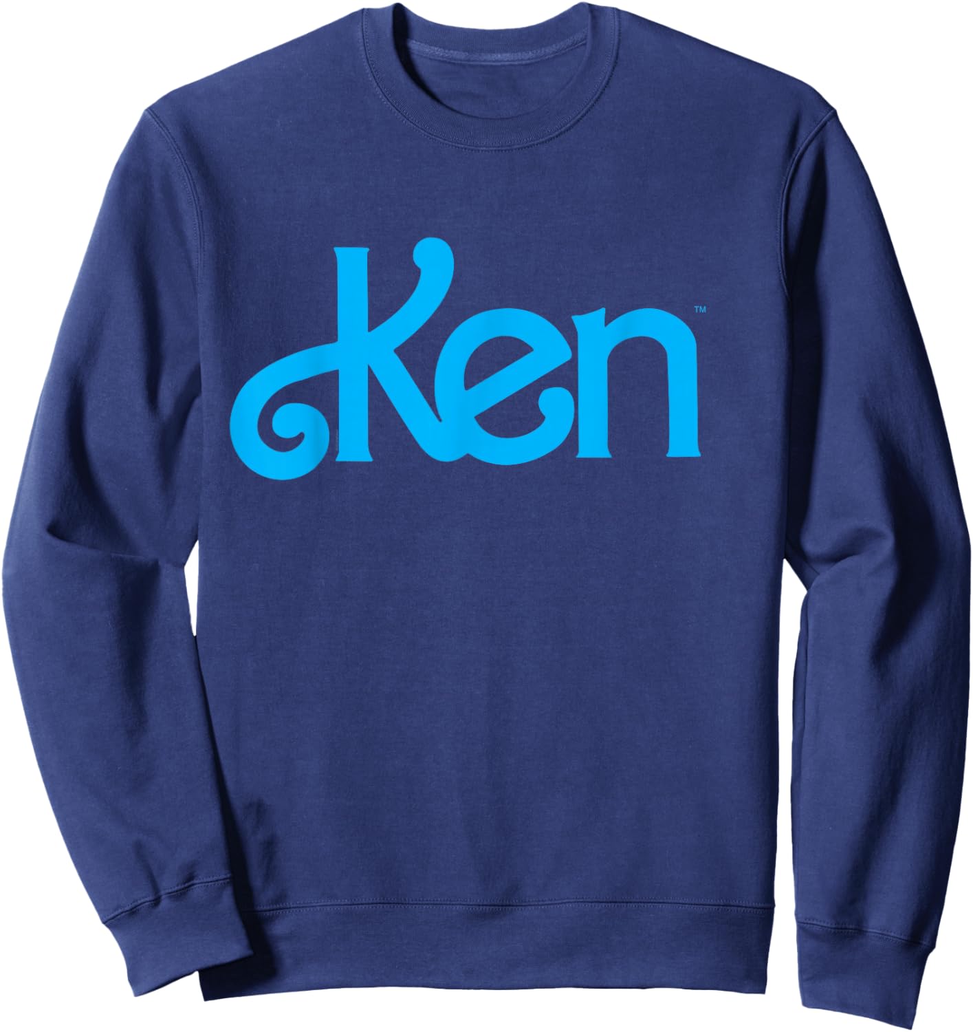 Barbie Ken 1980's Logo , Men's Classic Fit Black Small Sweatshirt - Sweatshirt | Navy