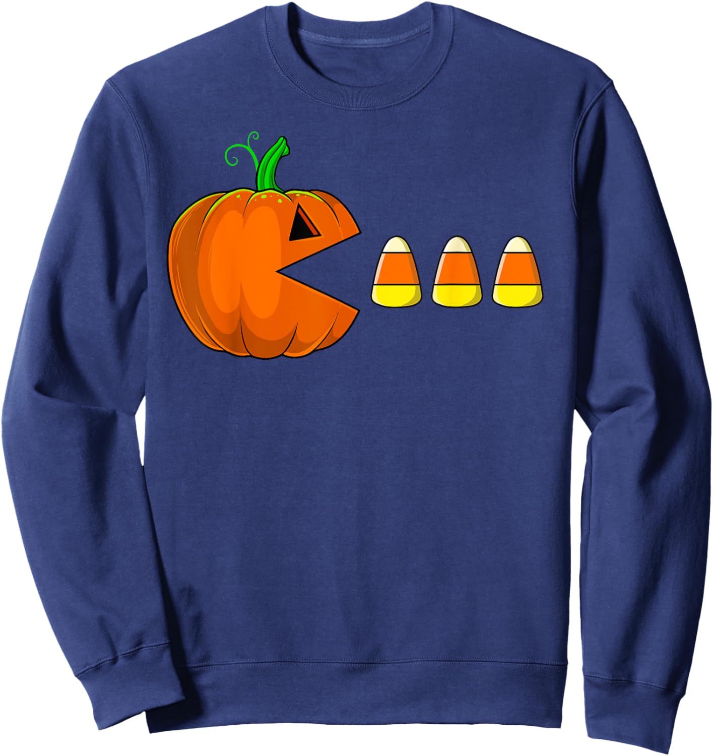 Halloween Pumpkin Funny Candy Corn Ghosts Boys Kids Men Sweatshirt - Sweatshirt | Navy