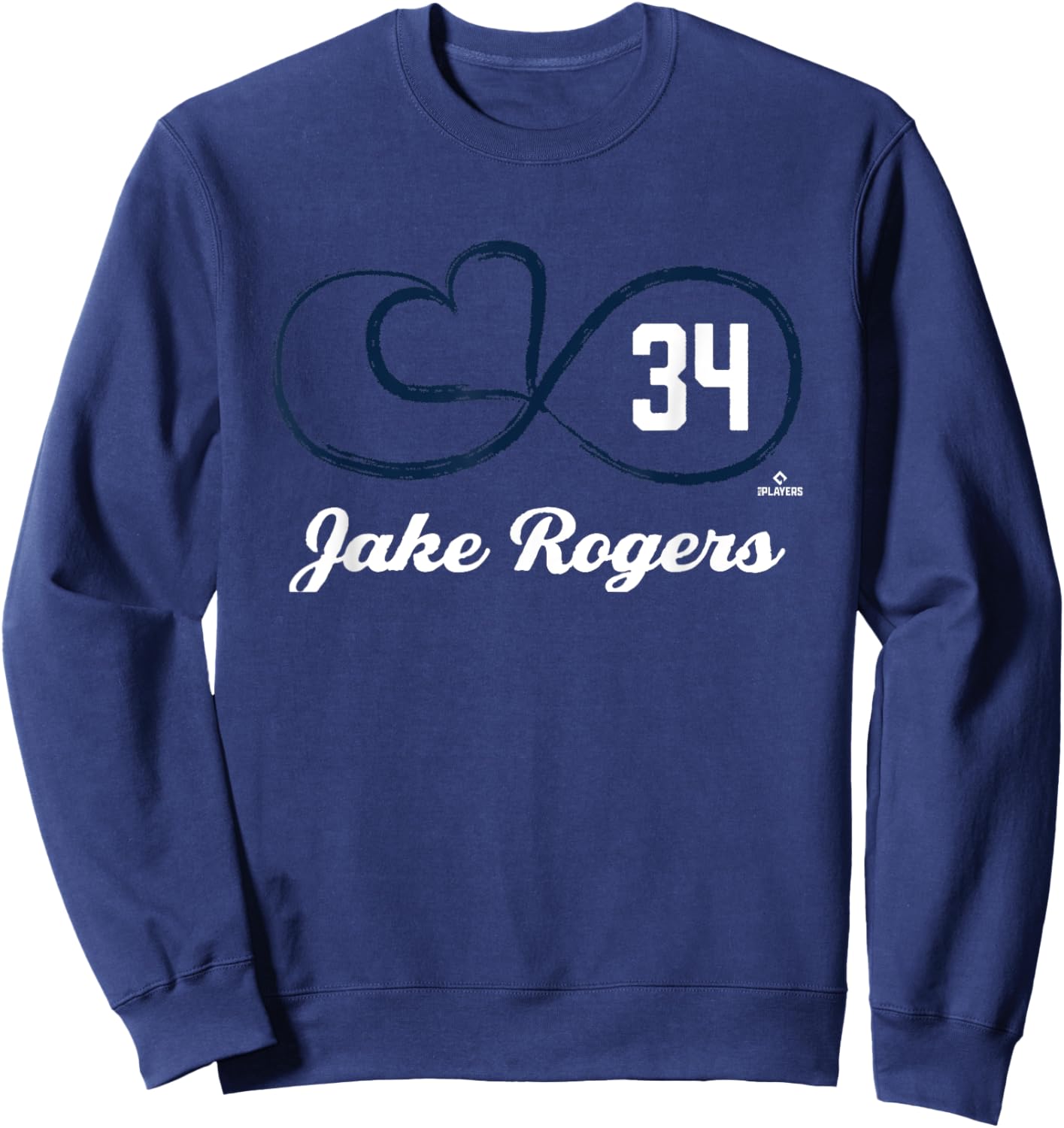 Infinity Love Jake Rogers Detroit Baseball MLBPA Sweatshirt - Sweatshirt | Navy