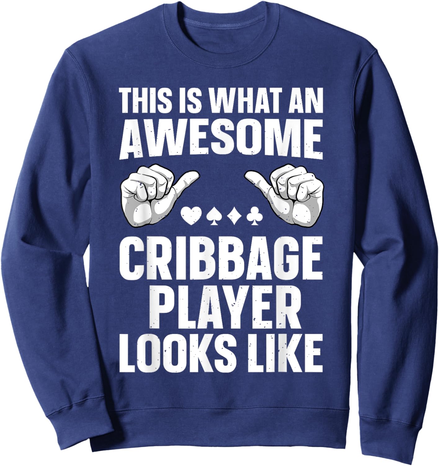Cribbage Art Women Cribbage Board Cribbage Players Sweatshirt - Sweatshirt | Navy