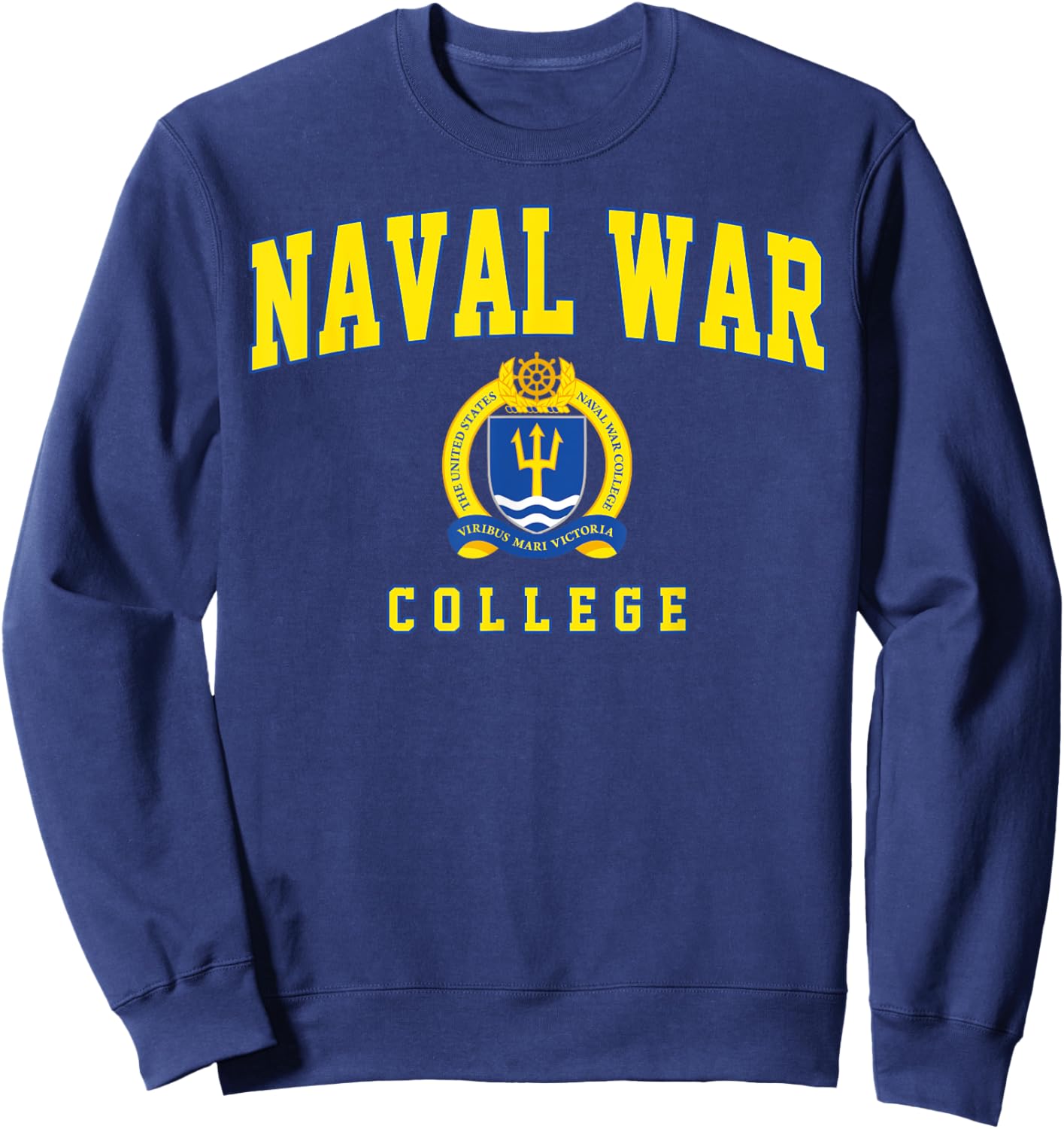 Naval War College Arch Vintage Sports Design Men Women Sweatshirt - Sweatshirt | Navy