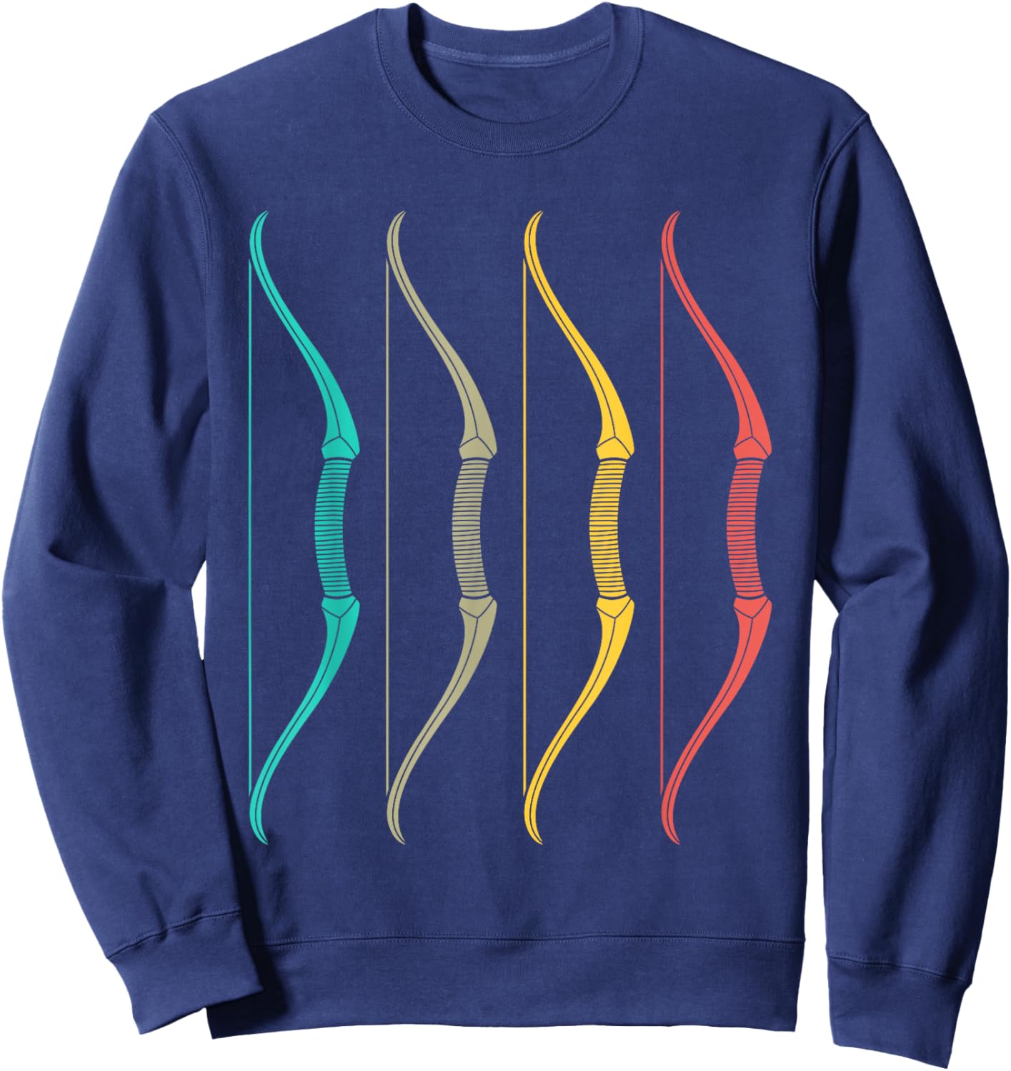 Vintage Archery With Bow Funny Classic Archers Bowman Outfit Sweatshirt - Sweatshirt | Navy