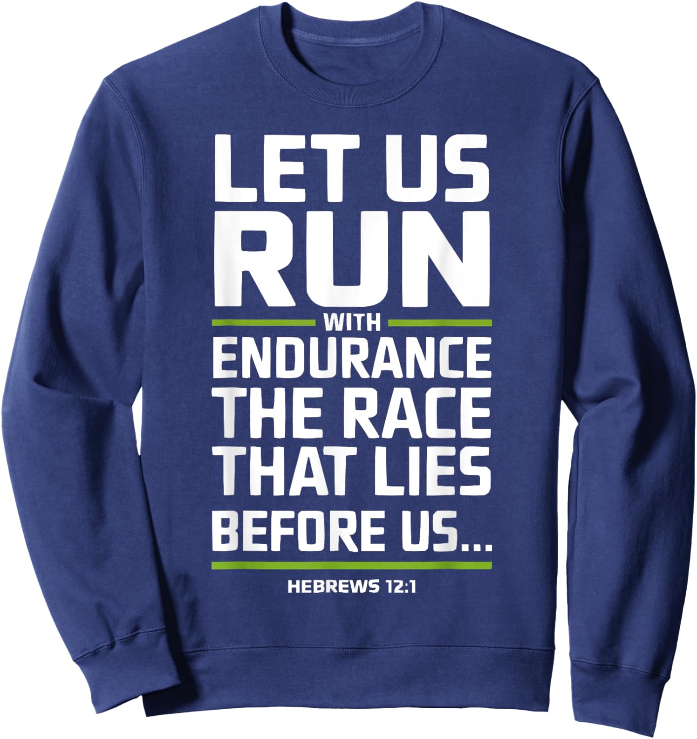 Running Jesus Christ Religion Christian Runner Christianity Sweatshirt - Sweatshirt | Navy