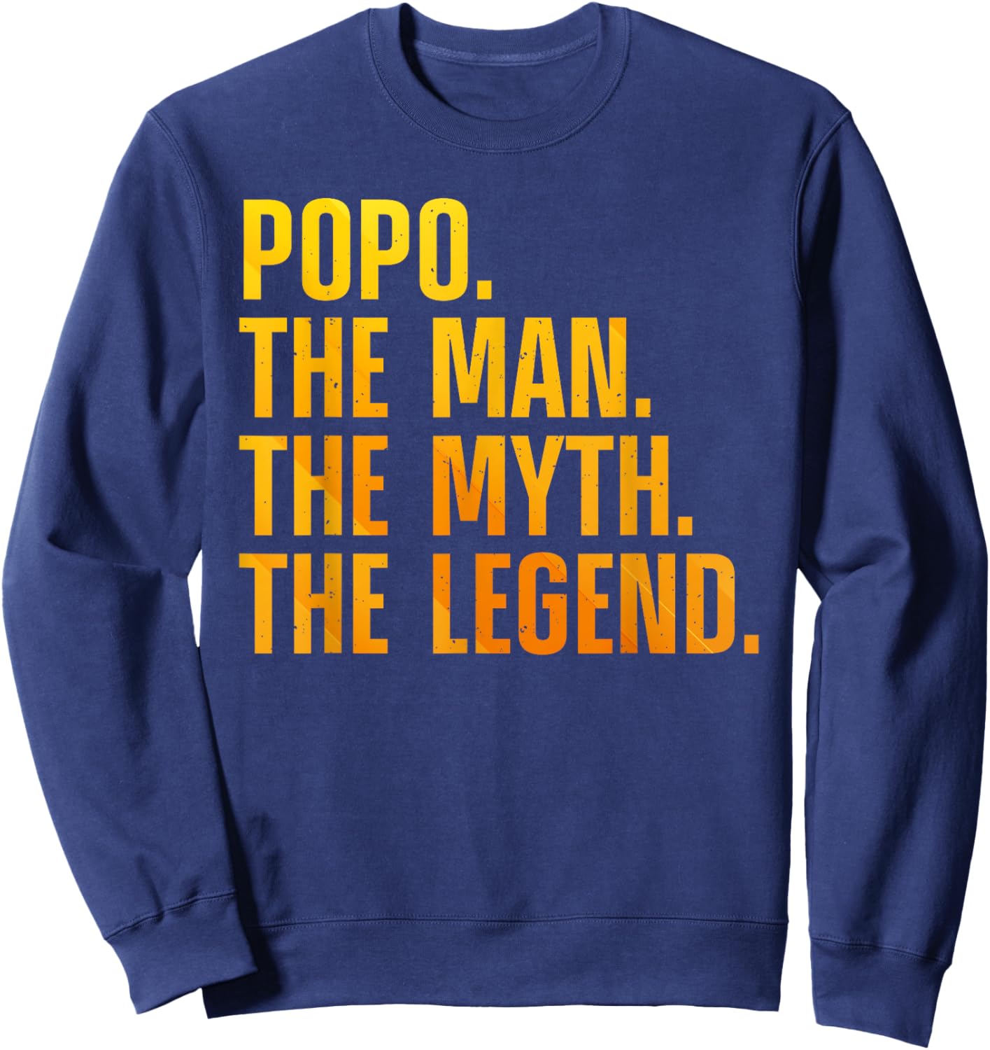 Best Popo Design For Grandpa Grandfather From Grandkids Popo Sweatshirt - Sweatshirt | Navy