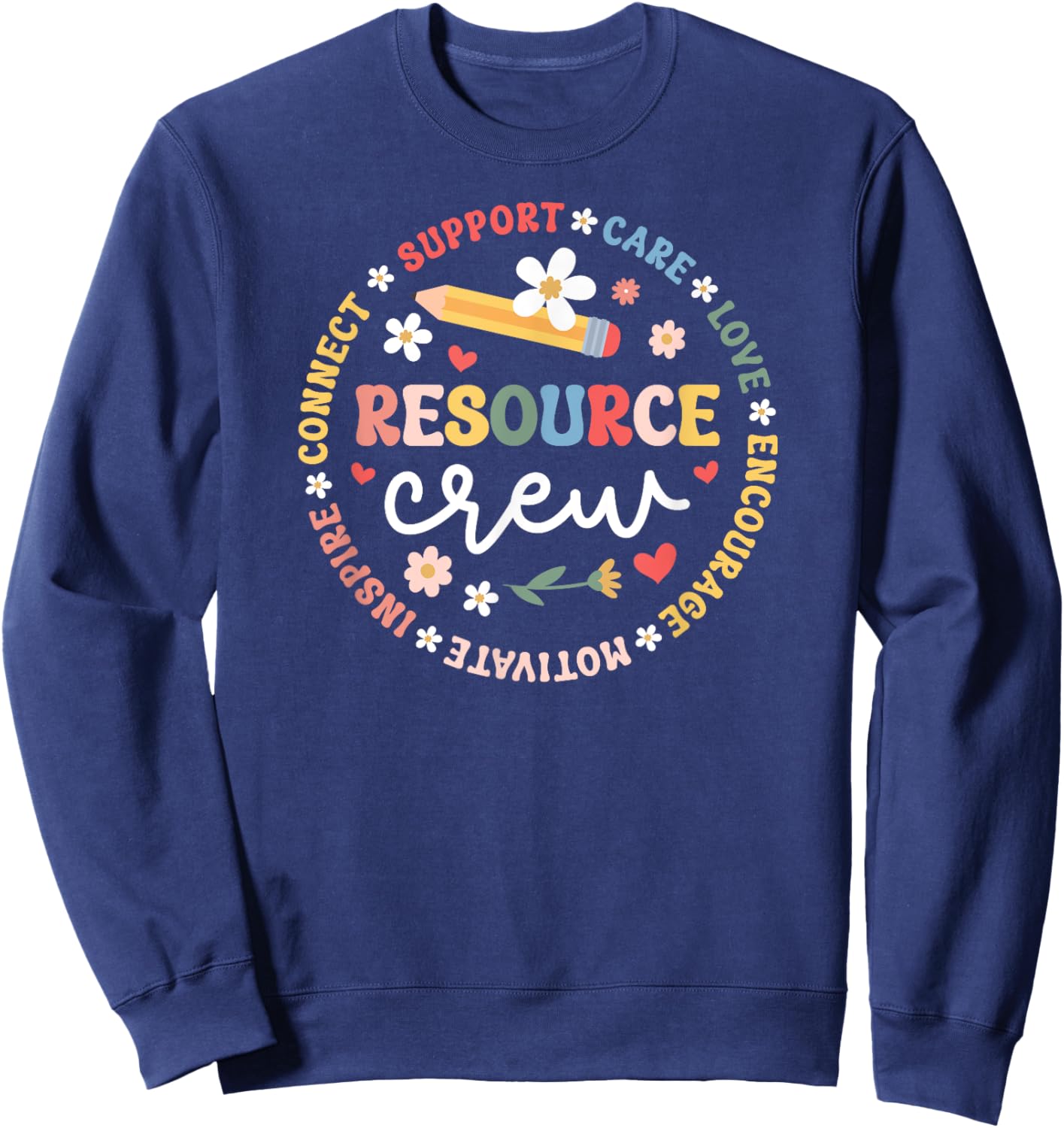 Resource Crew Appreciation Circle Resource Teacher Team Sweatshirt - Sweatshirt | Navy
