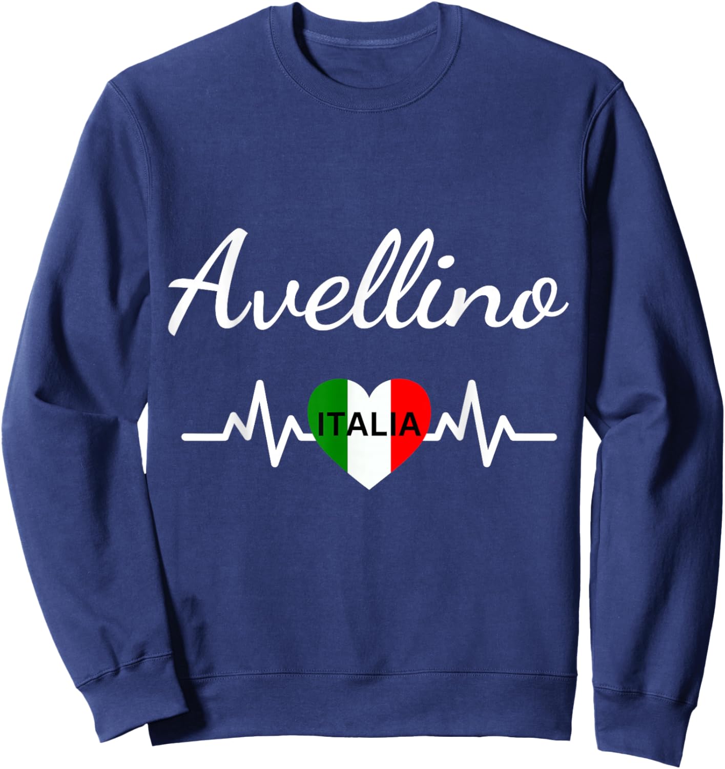 Avellino Italy Flag Italia Souvenir Matching Italian Sweatshirt - Sweatshirt | Navy