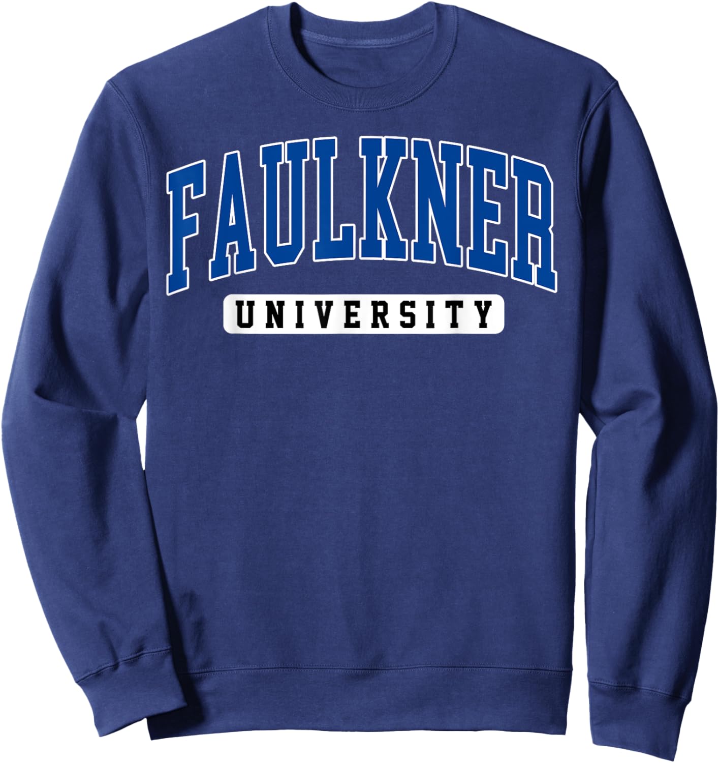 Faulkner University Arch Vintage Sports Design Women Sweatshirt - Sweatshirt | Navy