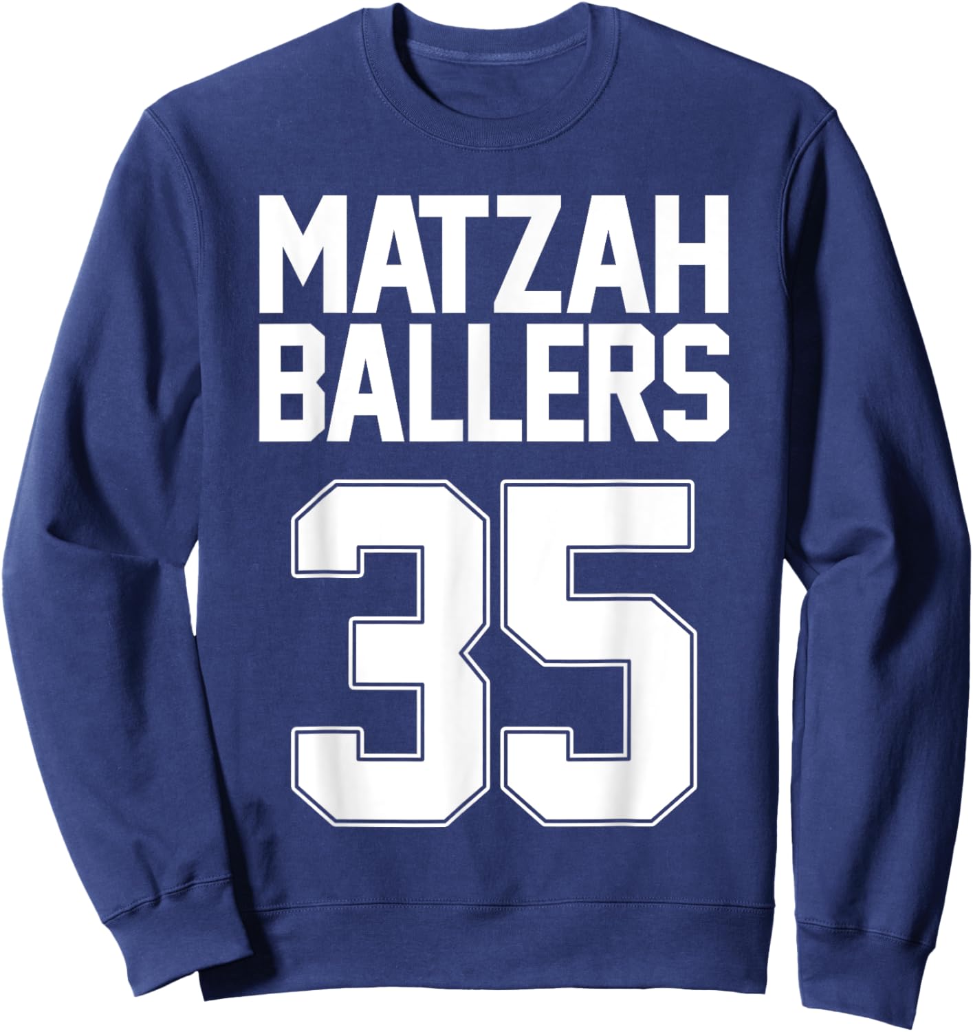 Matzah Baller 3 Funny Jewish Basketball Team Matzo Balls Sweatshirt - Sweatshirt | Navy
