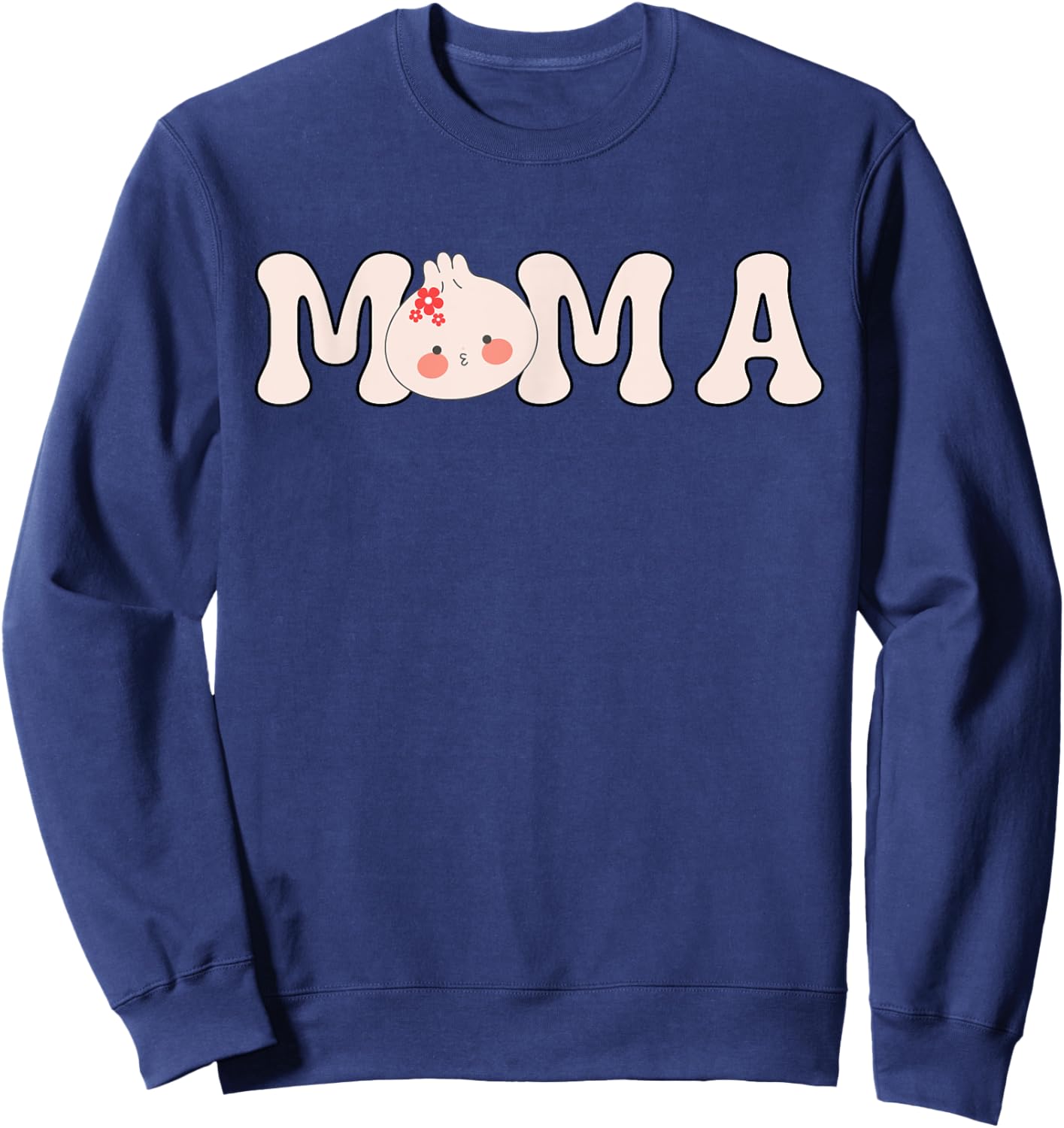 Mama Of The Dumpling First Birthday Baby Matching Top Sweatshirt - Sweatshirt | Navy