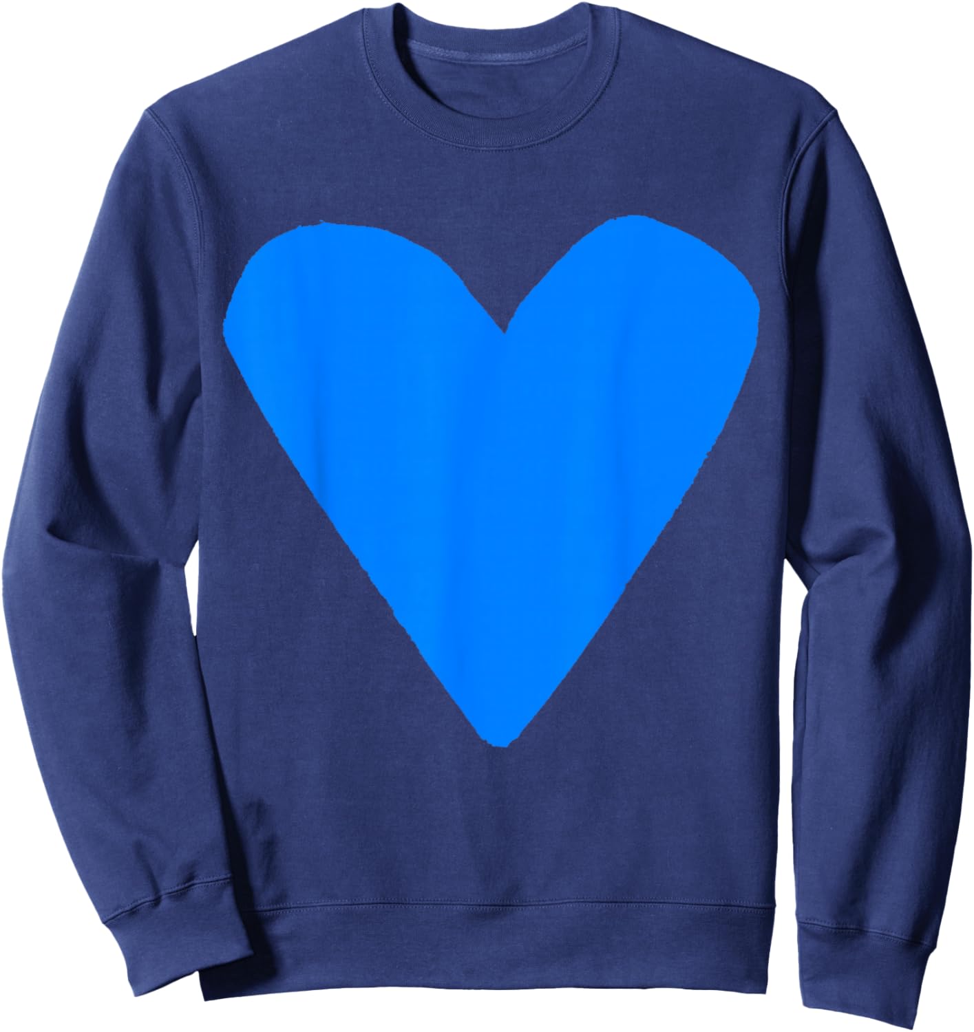Cute Blue Heart Sweatshirt - Sweatshirt | Navy