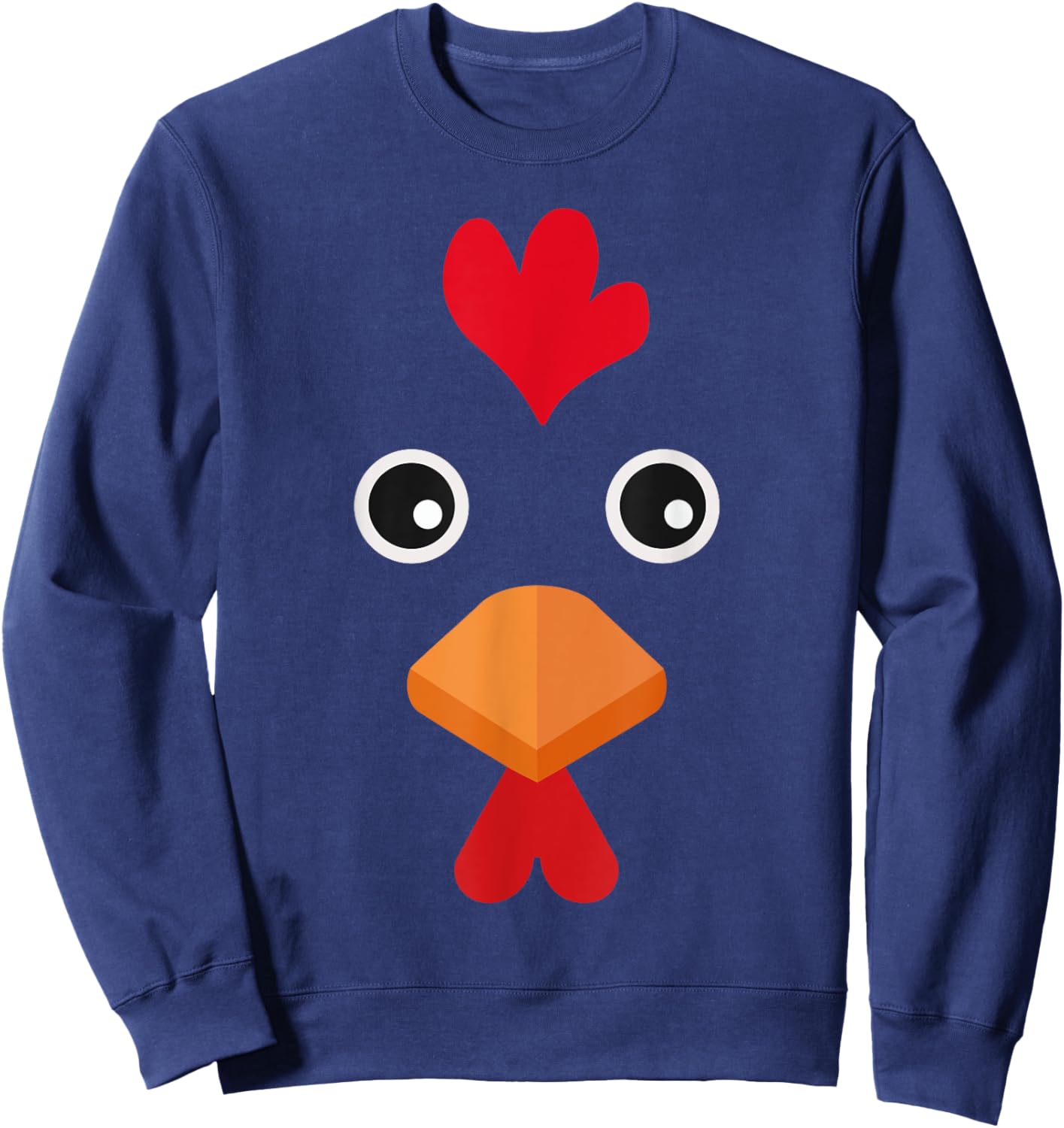Chicken Halloween Costume Toddler Girls Kids Chicken Face Sweatshirt - Sweatshirt | Navy