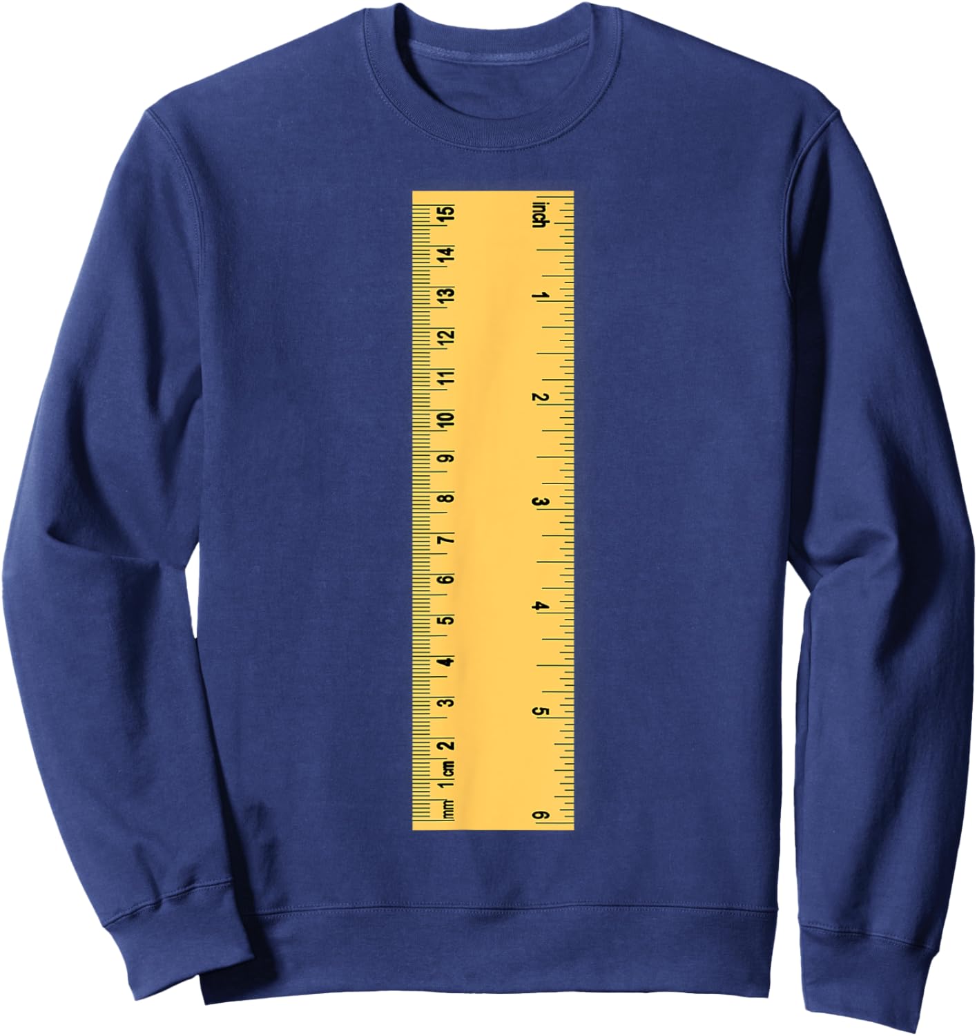 Ruler Glue Bottle Funny School Supply Halloween Costume Idea Sweatshirt - Sweatshirt | Navy