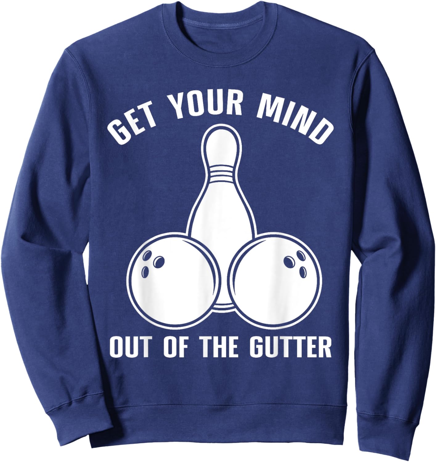Funny Bowling Design Women Kids Bowling Lover Bowler Sweatshirt - Sweatshirt | Navy