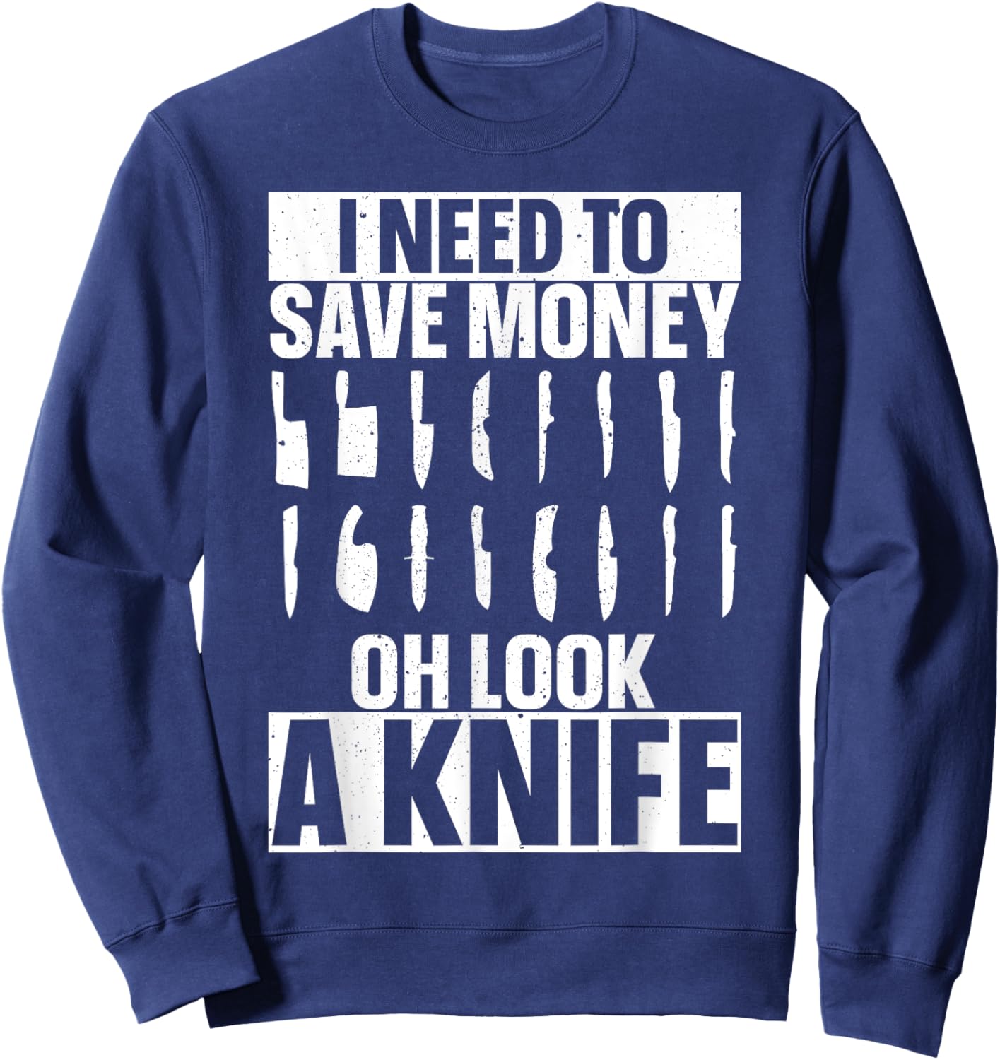 Funny Knife Collector Art Women Pocket Knife Lover Sweatshirt - Sweatshirt | Navy