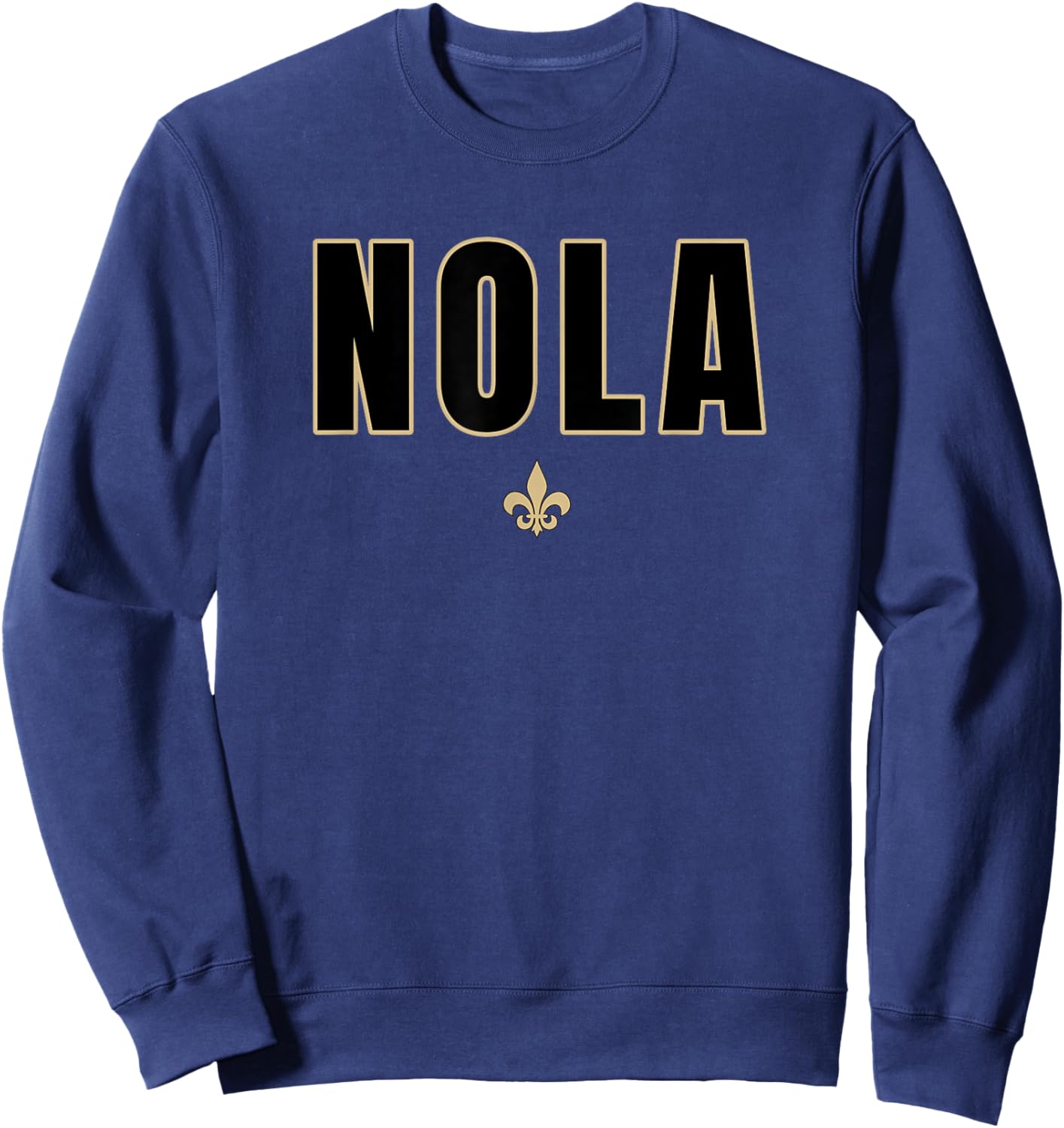 NOLA Apparel for Locals or Tourist that Love City Classic Fit Black Polycotton Sweatshirt - Sweatshirt | Navy