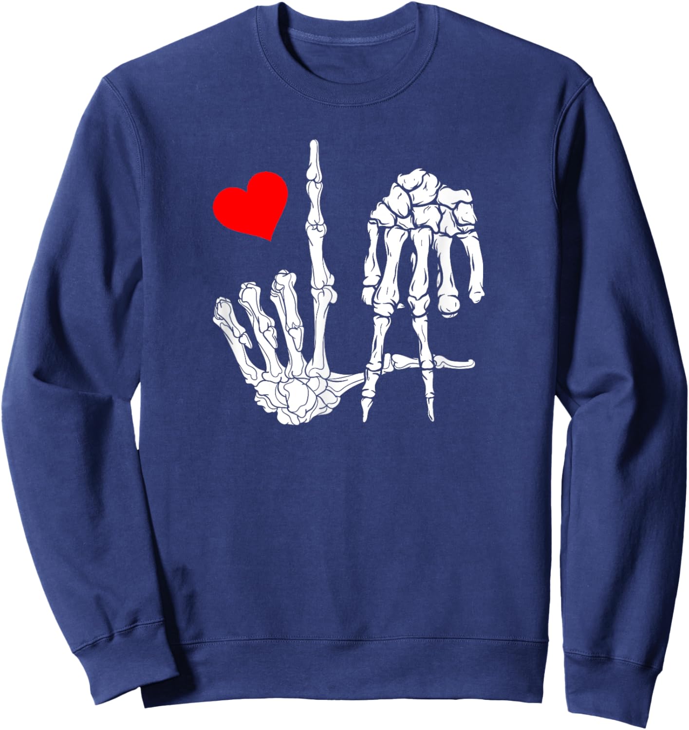 Los Angeles With Skeleton LA Sign to Love and Represent City Sweatshirt - Sweatshirt | Navy