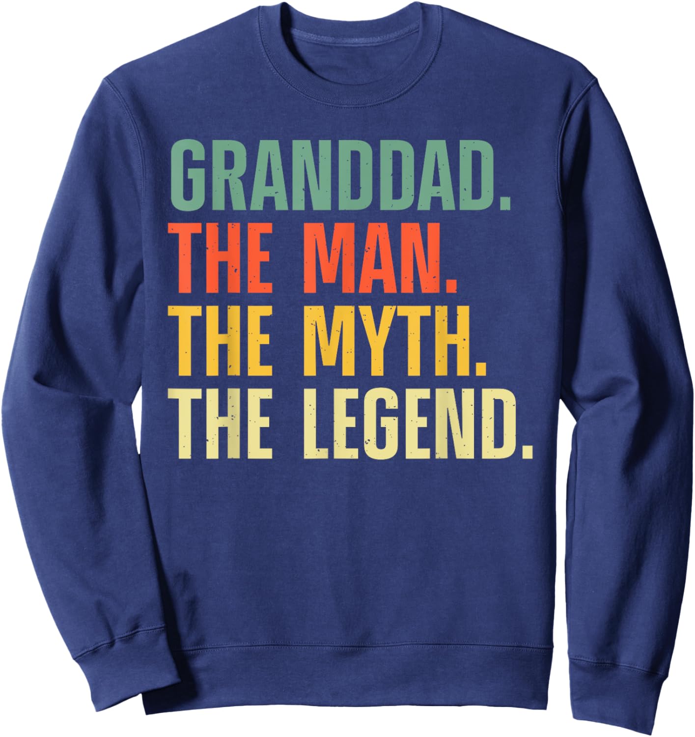 Granddad Art For Grandpa Grandfather From Grandkids Granddad Sweatshirt - Sweatshirt | Navy