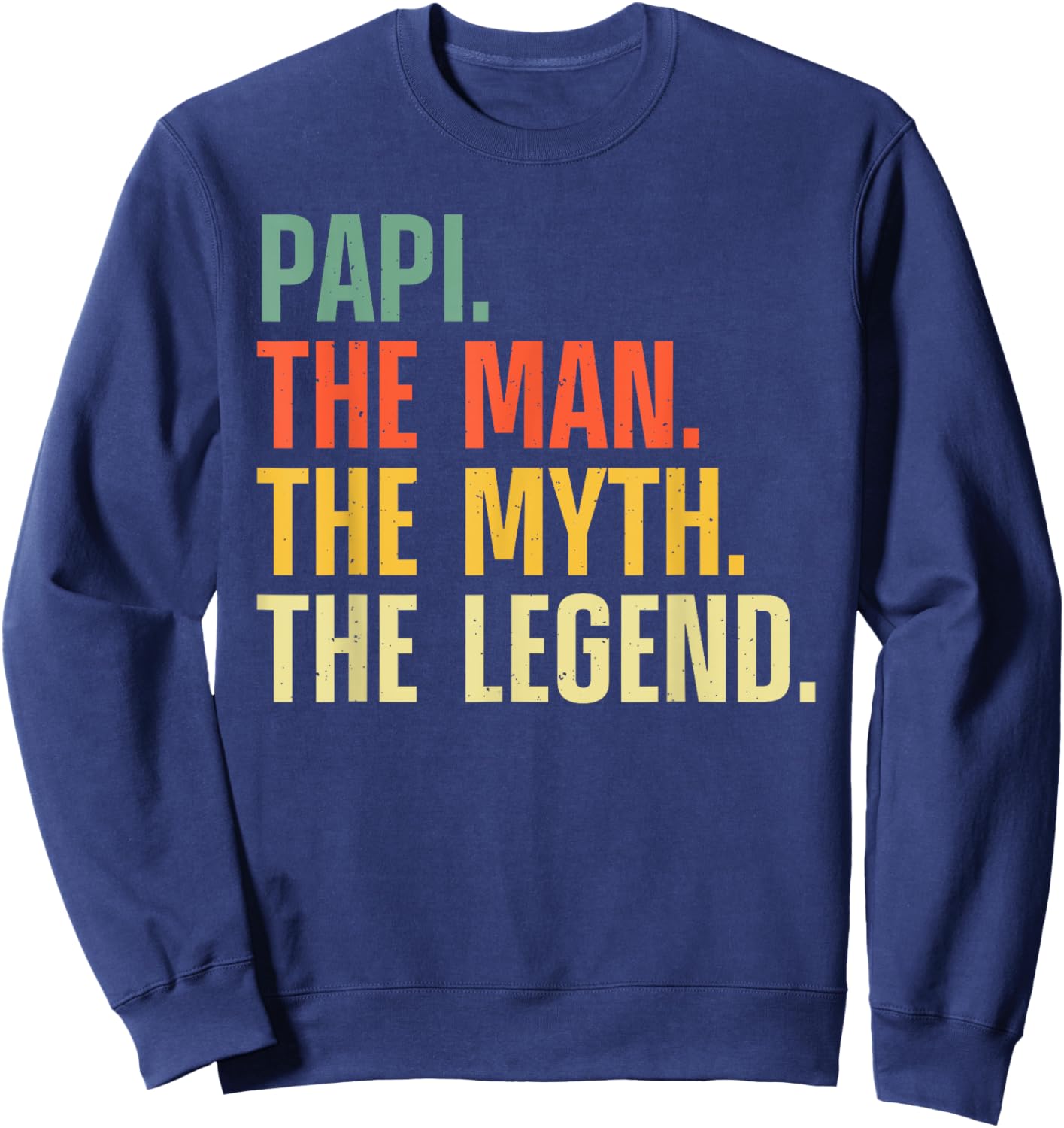 Papi Design For Grandpa Grandfather From Grandkids Papi Sweatshirt - Sweatshirt | Navy