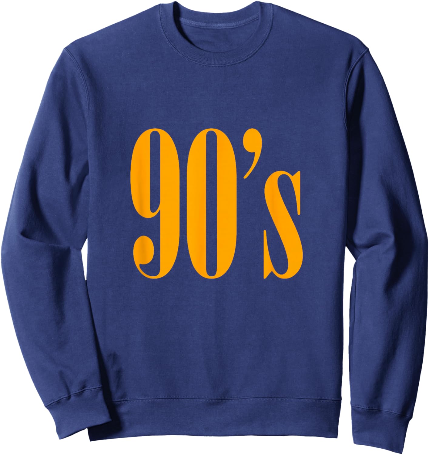 Orange It's The 90's For Me Orange Graphic Sweatshirt - Sweatshirt | Navy