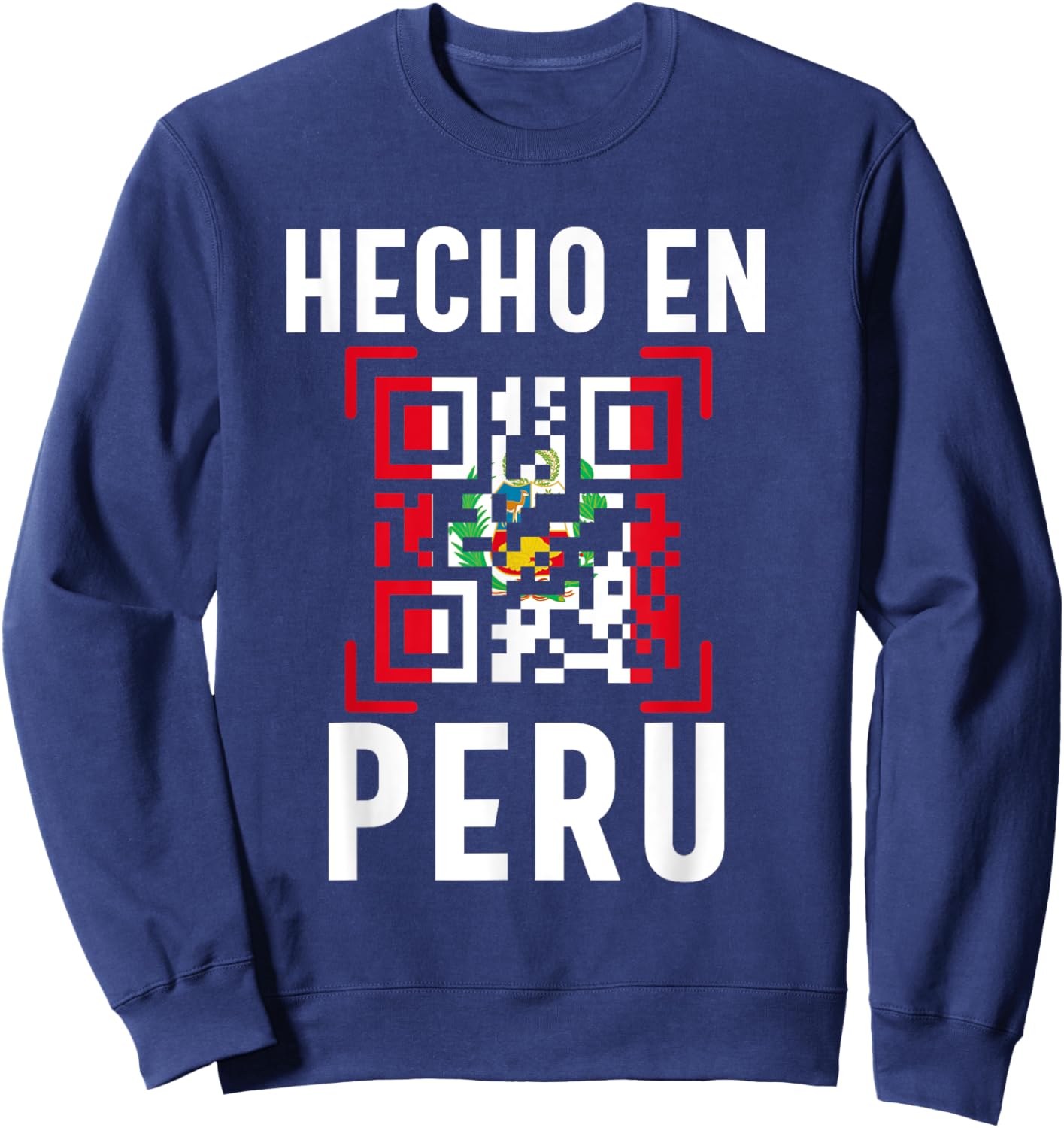 Peruvian Flag Camiseta Peruana Pride Peru Hombre Mujer Sweatshirt - Sweatshirt | Navy