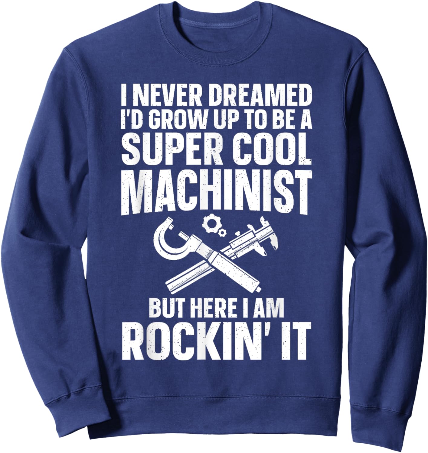 Cool Machinist Design Women Machining CNC Machinist Sweatshirt - Sweatshirt | Navy
