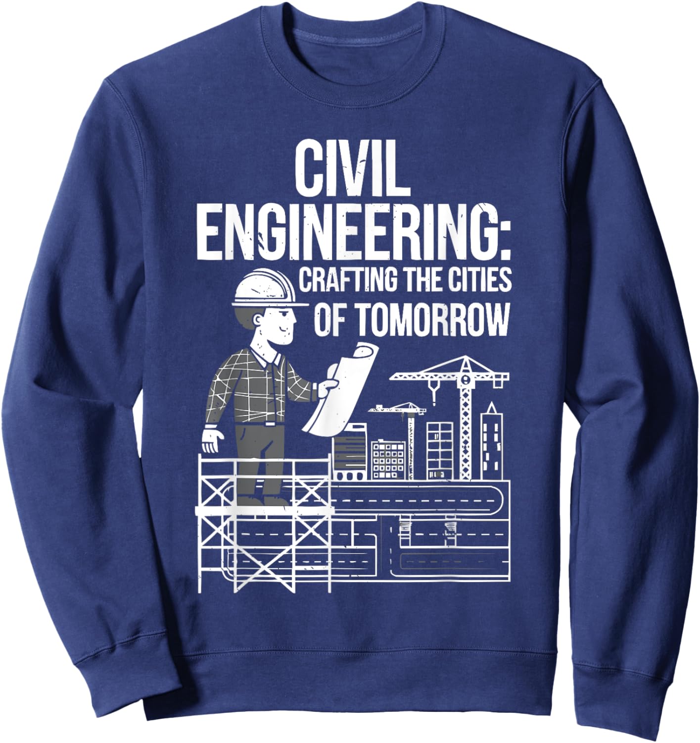 Civil Engineer Engineering Job Bridge Profession Sweatshirt - Sweatshirt | Navy