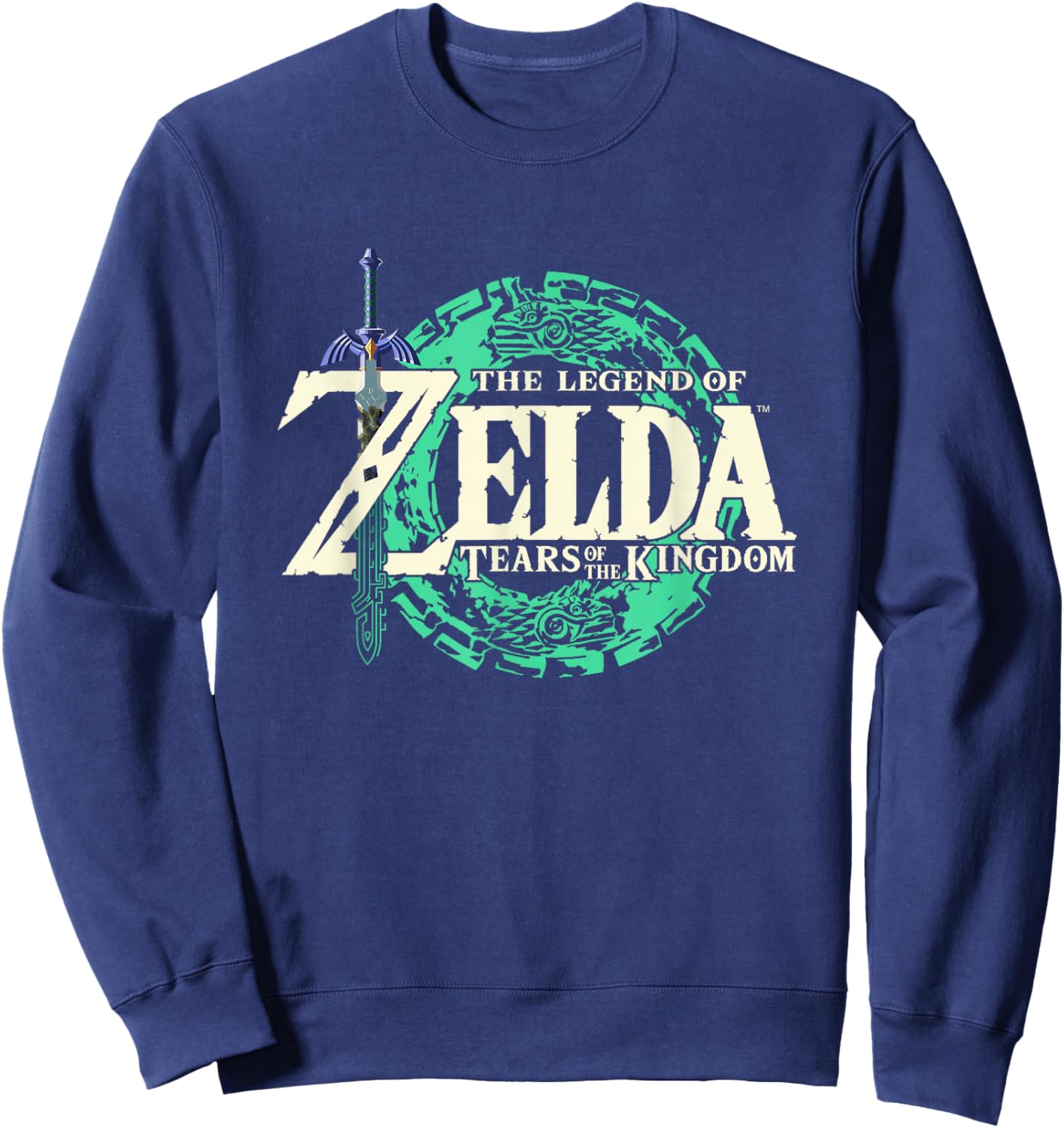 The Legend of Zelda Tears of the Kingdom Link Front & Back Sweatshirt - Sweatshirt | Navy