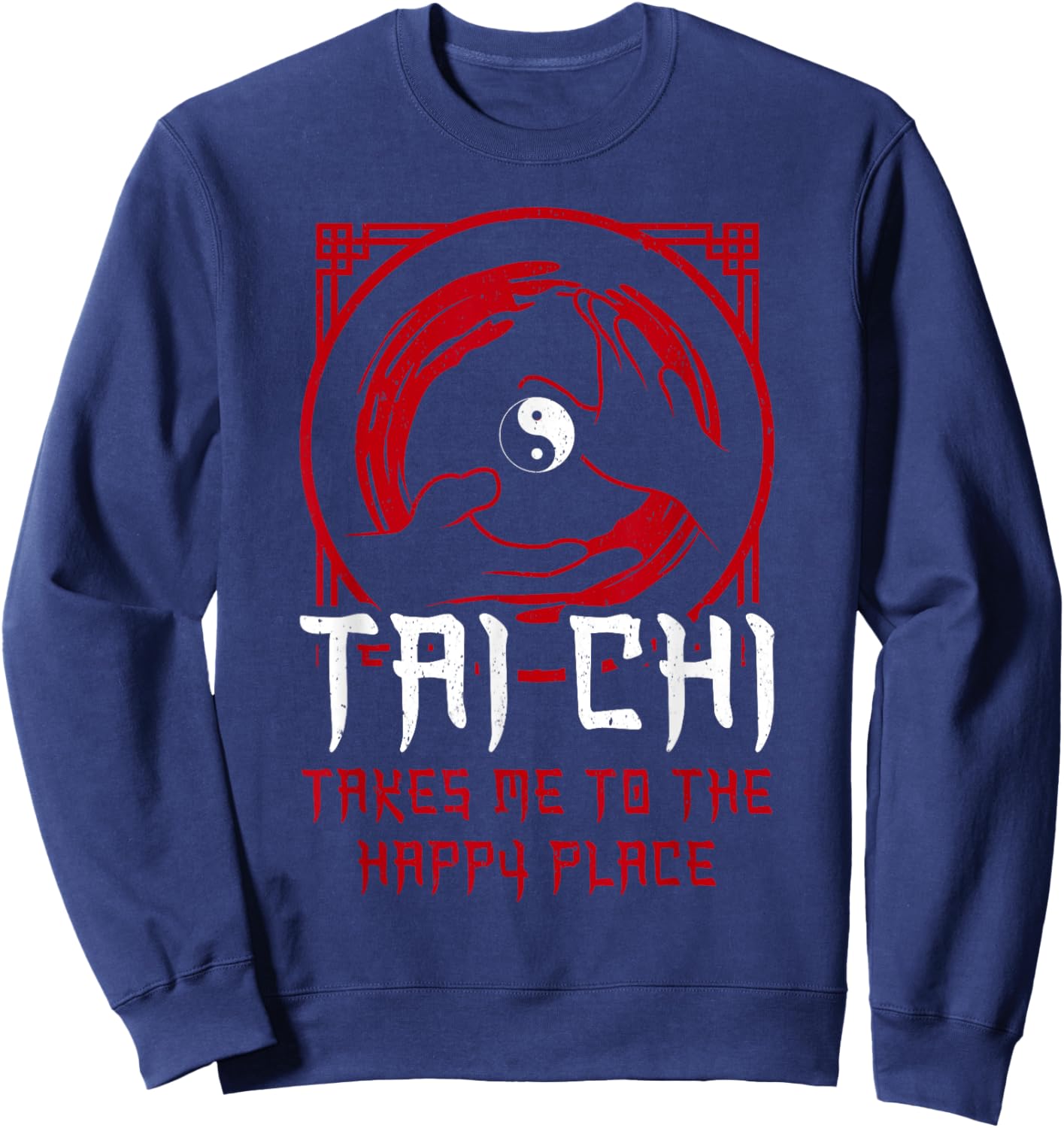 Takes Me To The Happy Place Tai Chi Sweatshirt - Sweatshirt | Navy