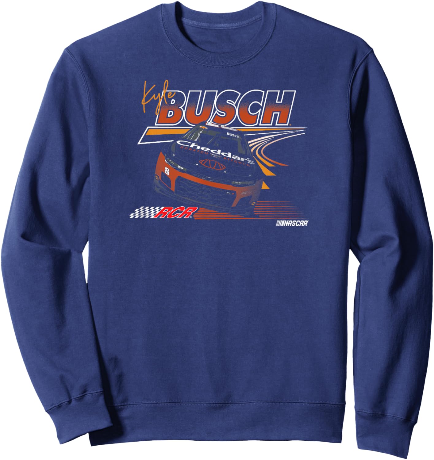 NASCAR - Kyle Busch RCR Race Lines Black Sweatshirt - Sweatshirt | Navy