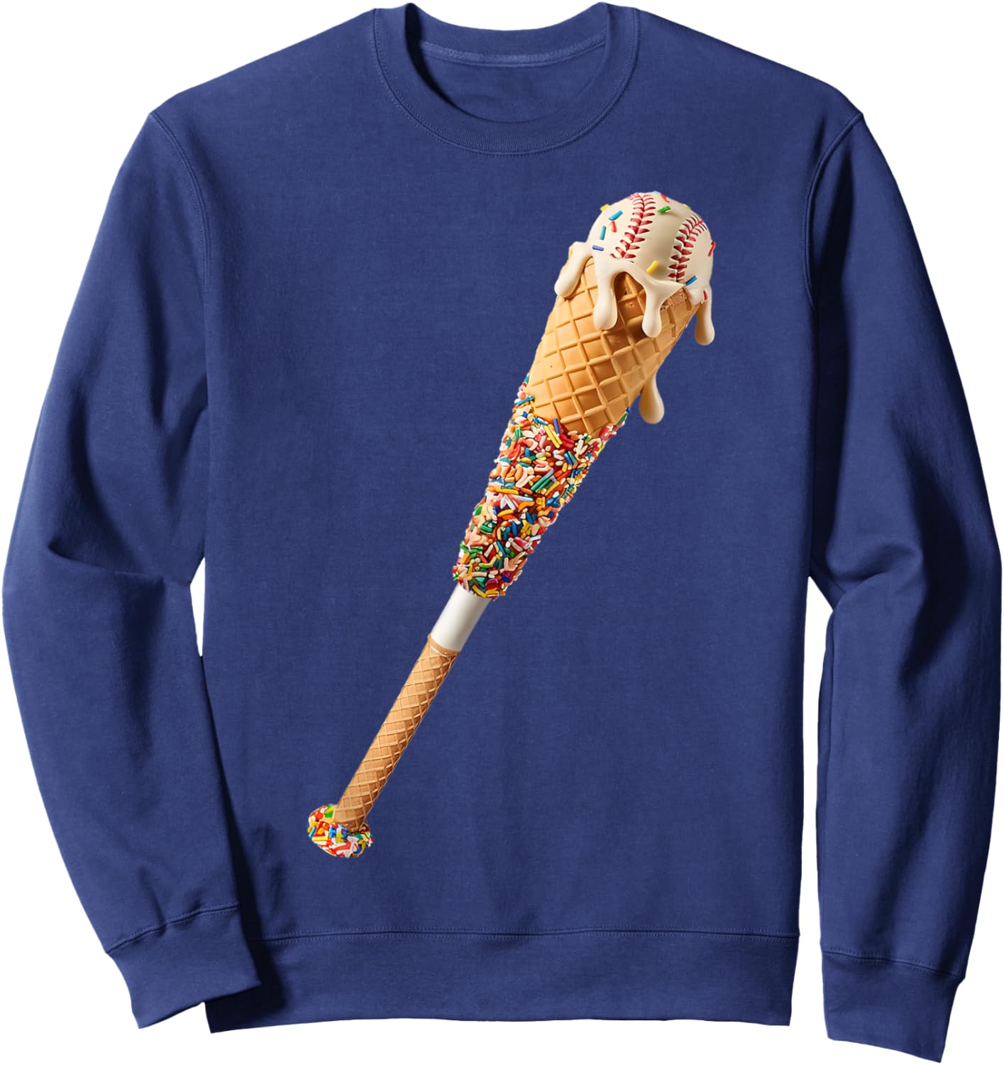 Ice Cream Drip Baseball Drip For Boys Sweatshirt - Sweatshirt | Navy