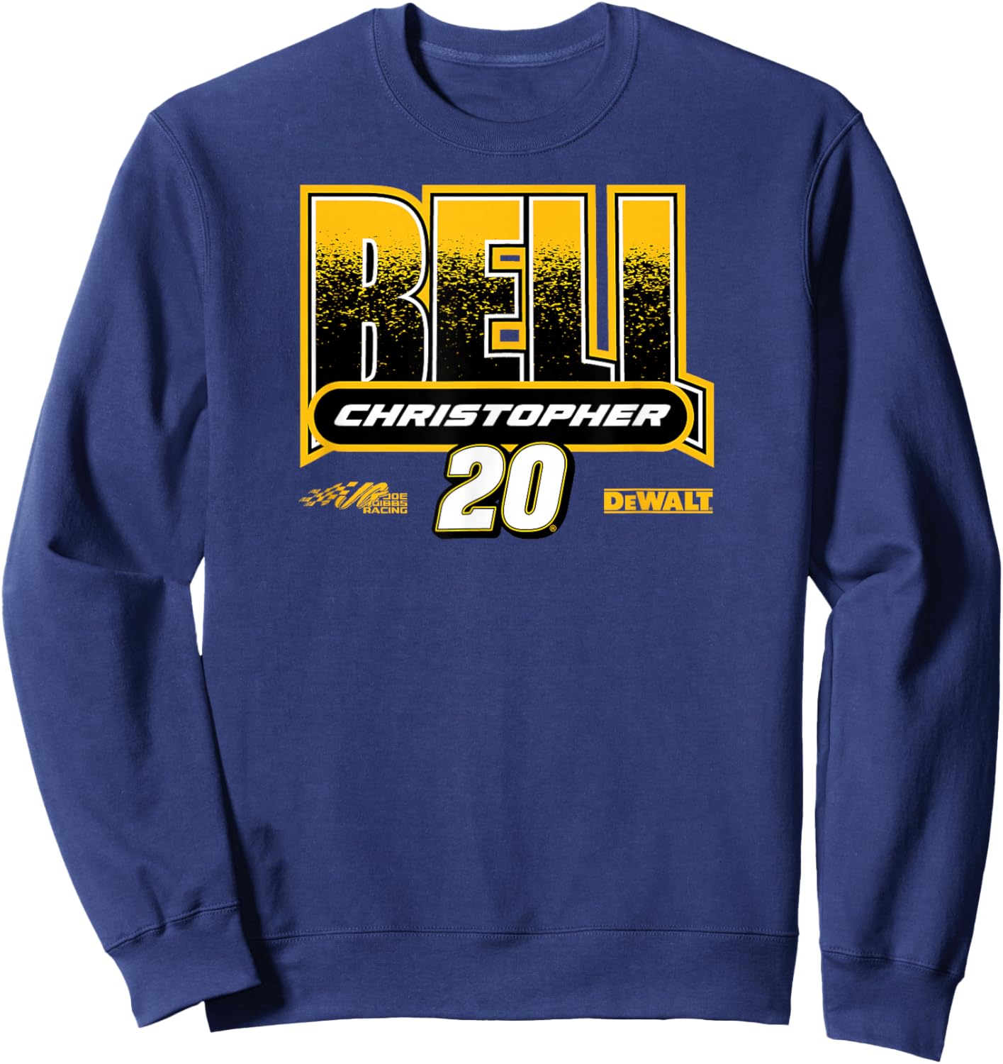 NASCAR - Christopher Bell 20 Joe Gibbs Racing Black Sweatshirt - Sweatshirt | Navy