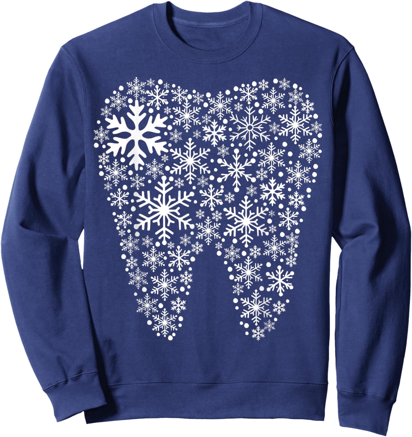 Dental Squad Christmas Snowflake Tooth Dental Assistant Sweatshirt - Sweatshirt | Navy