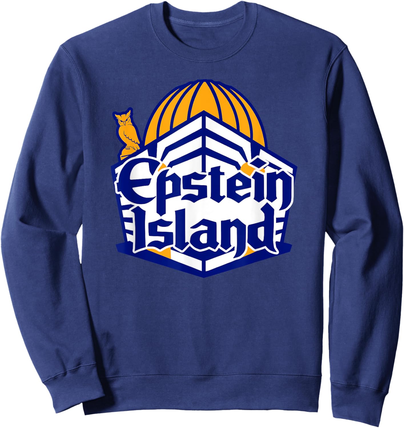 EPSTEIN ISLAND vacation temple castle spring summer break Sweatshirt - Sweatshirt | Navy