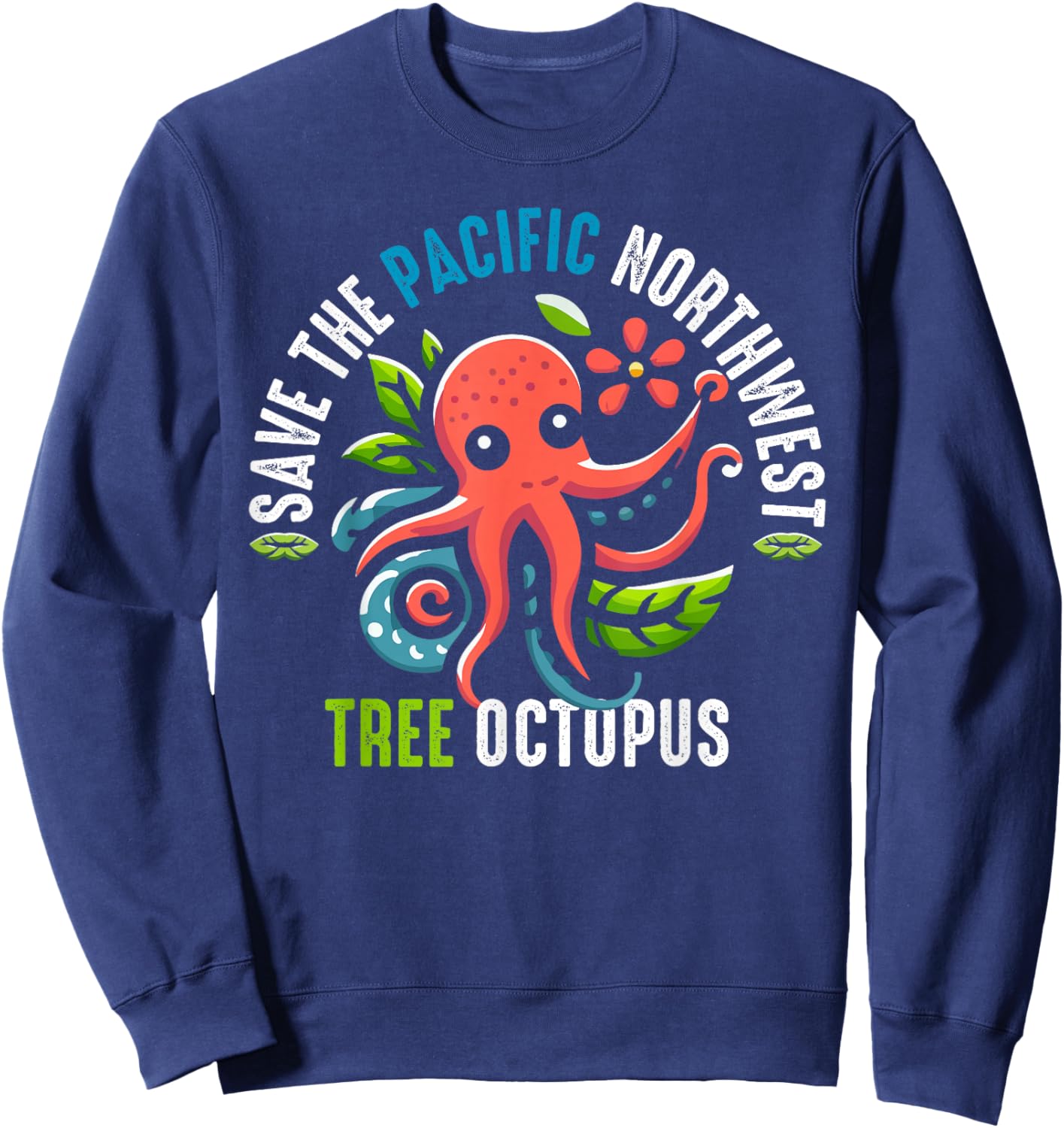 The Pacific Northwest Tree Octopus Sweatshirt - Sweatshirt | Navy