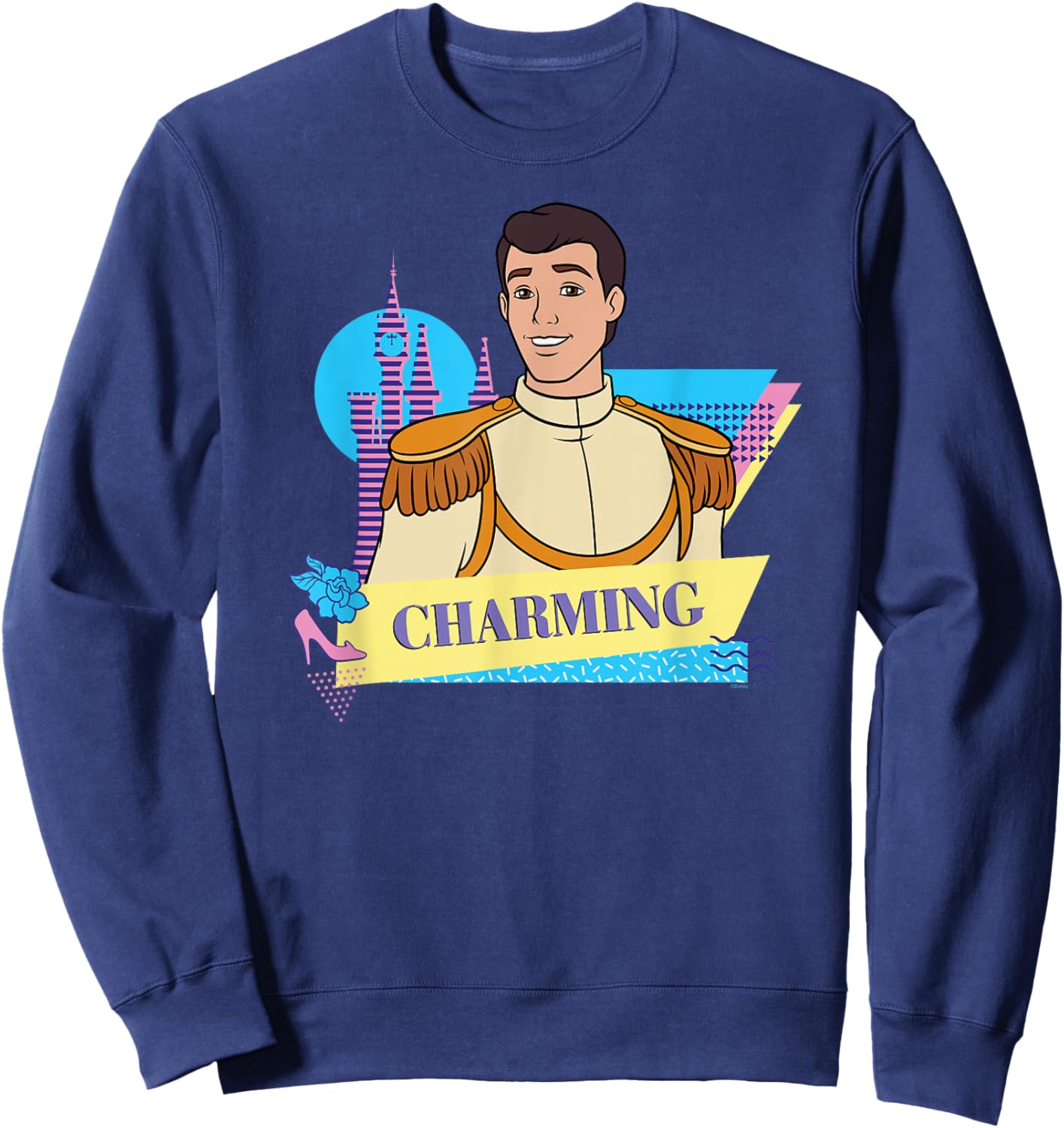 Disney Cinderella Retro Couples Matching Prince Charming Sweatshirt - Sweatshirt | Navy