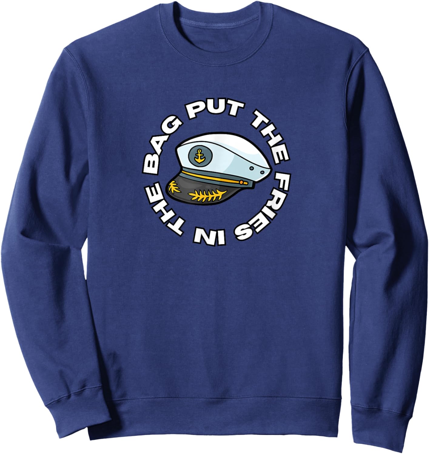 PUT THE FRIES IN THE BAG - WOTS Josh Block Sweatshirt - Sweatshirt | Navy
