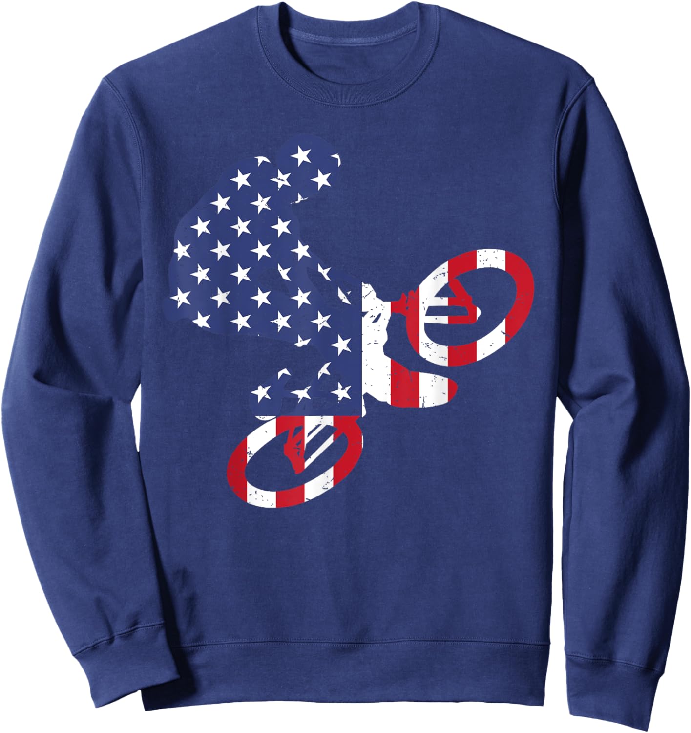 BMX Art Women Toddler Boys Off Road BMX Riding BMX Sweatshirt - Sweatshirt | Navy