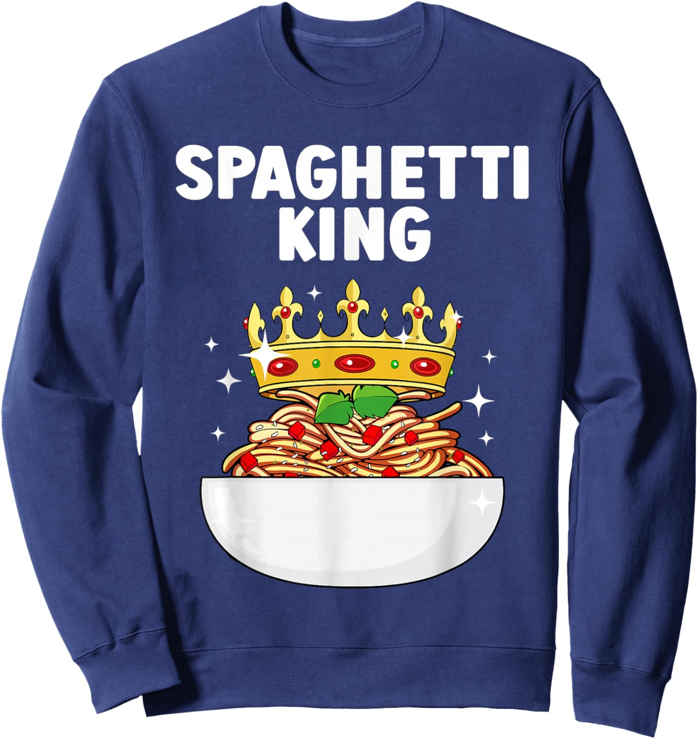Spaghetti King Design Boys Grandpa Spaghetti Lover Sweatshirt - Sweatshirt | Navy