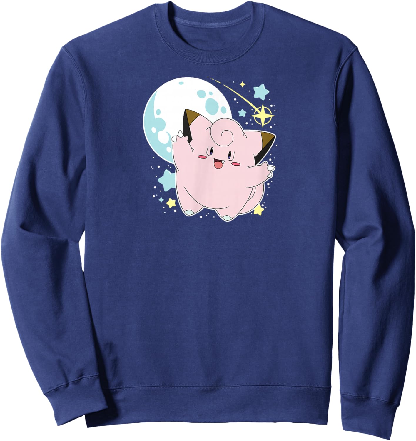 Pokémon - Clefairy Celestial Moon and Stars Sweatshirt - Sweatshirt | Navy