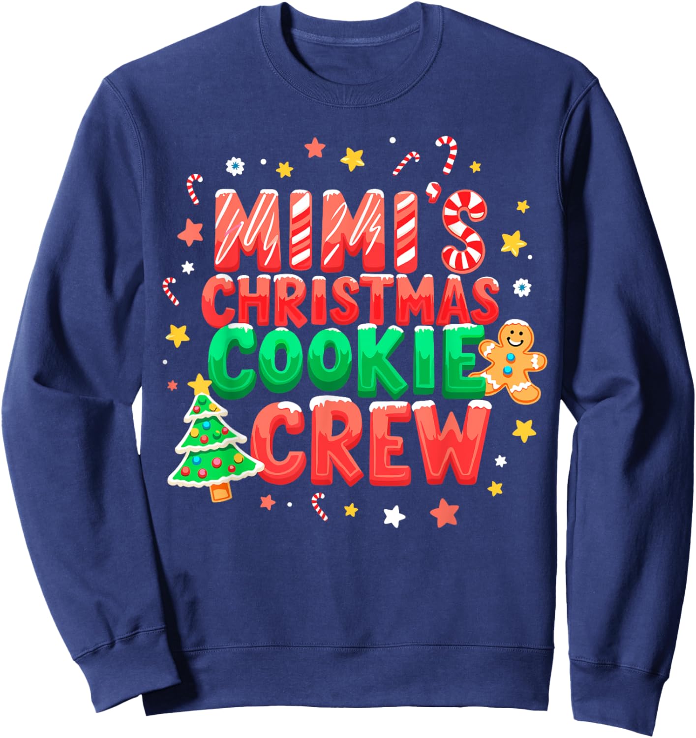 Mimi's Christmas Cookie Baking Crew Funny Xmas Party Sweatshirt - Sweatshirt | Navy