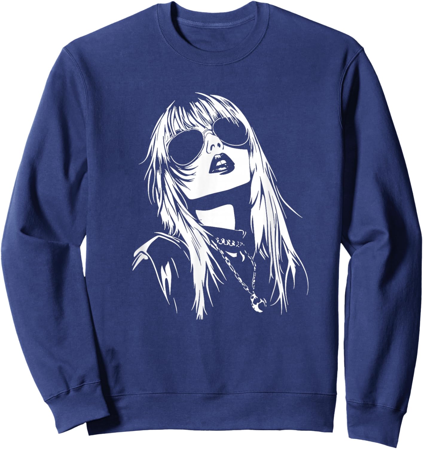 Anime Girl Aesthetic Soft Waifu Japanese Otaku Sweatshirt - Sweatshirt | Navy