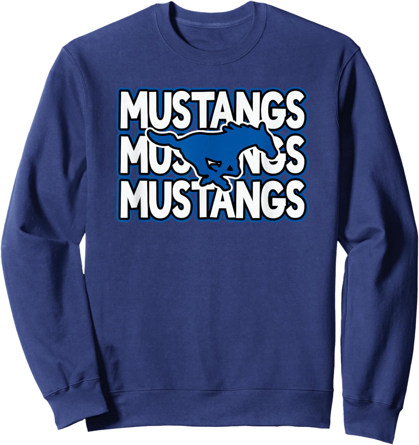Friendswood High School Mustangs Sweatshirt - Sweatshirt | Navy