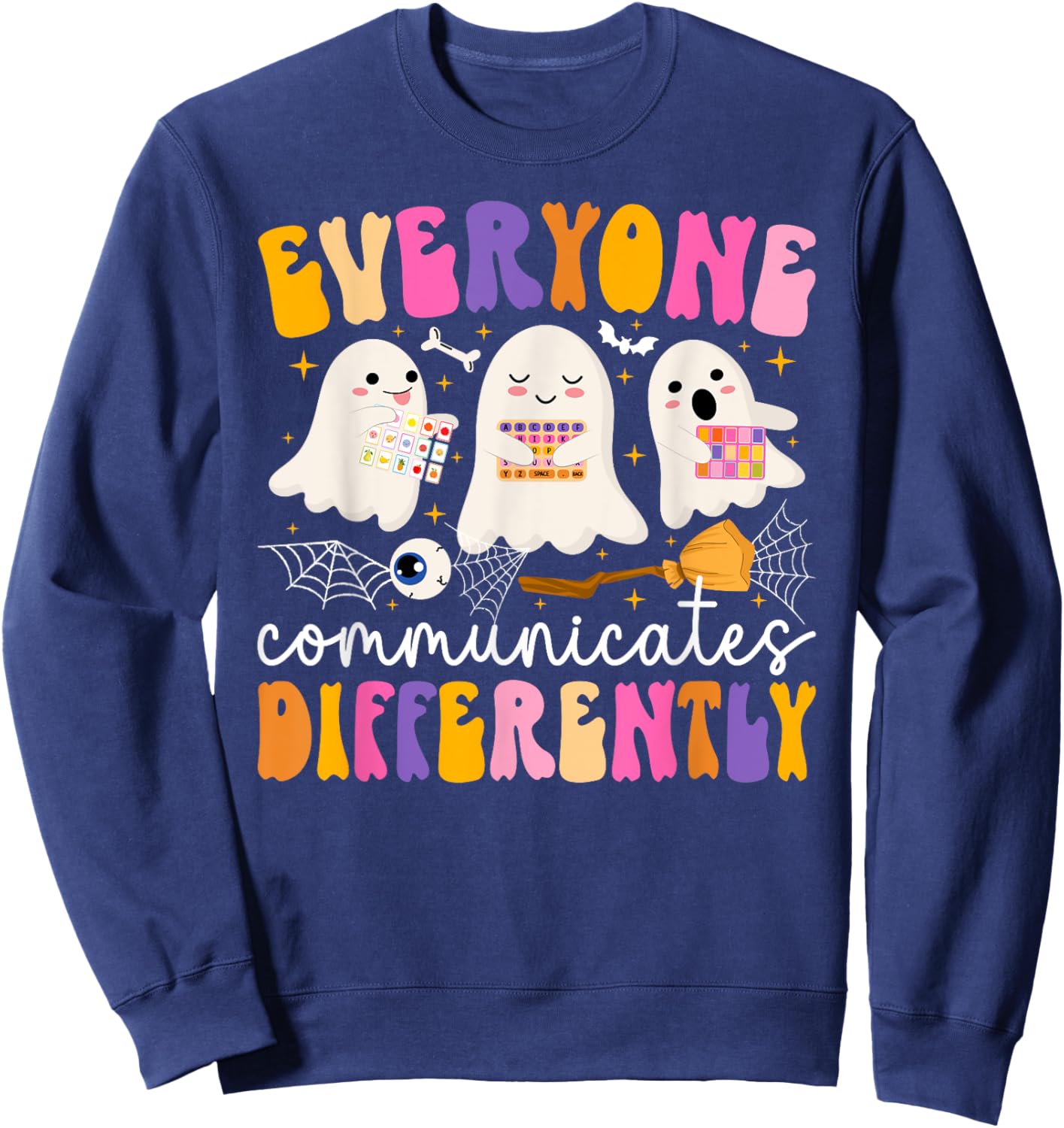 Spooky ABA Therapist Halloween Applied Behavior Analysis Sweatshirt - Sweatshirt | Navy