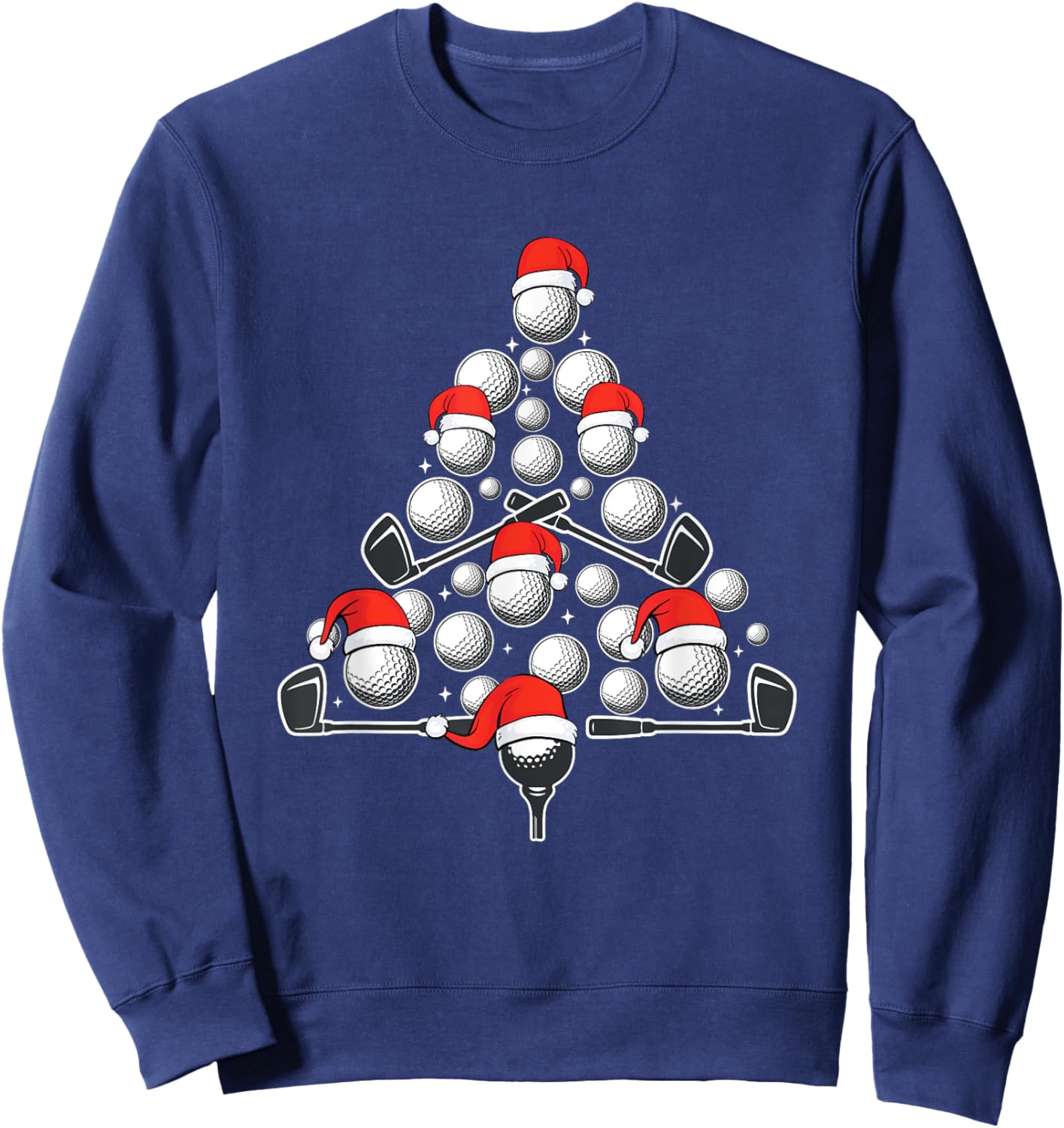 Golf Xmas Tree Ornaments Golf Player Golfing Christmas Golf Sweatshirt - Sweatshirt | Navy