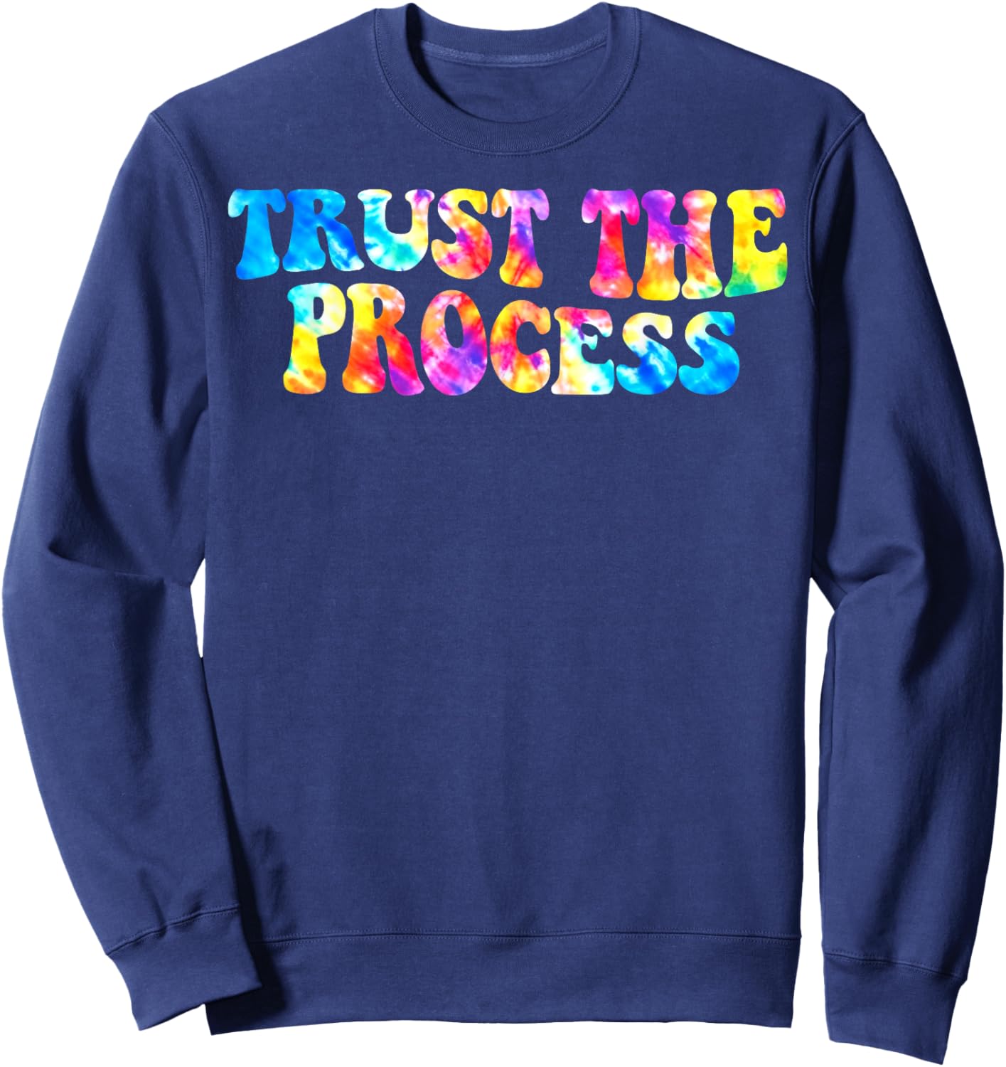 Gym Trust The Process Motivational Quote Workout Sweatshirt - Sweatshirt | Navy