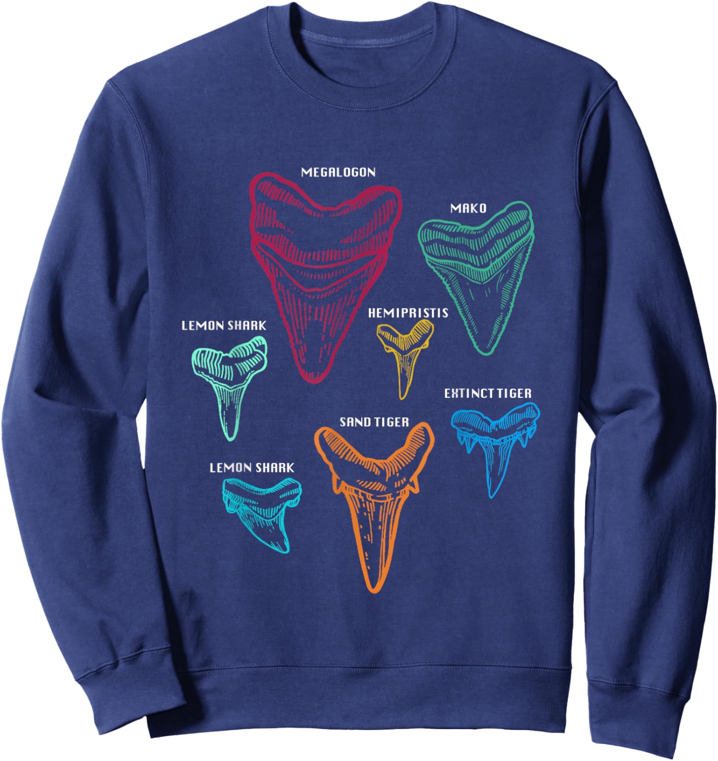 Funny Shark Tooth Sifter For Beach Shark Tooth Hunting Gifts Sweatshirt - Sweatshirt | Navy
