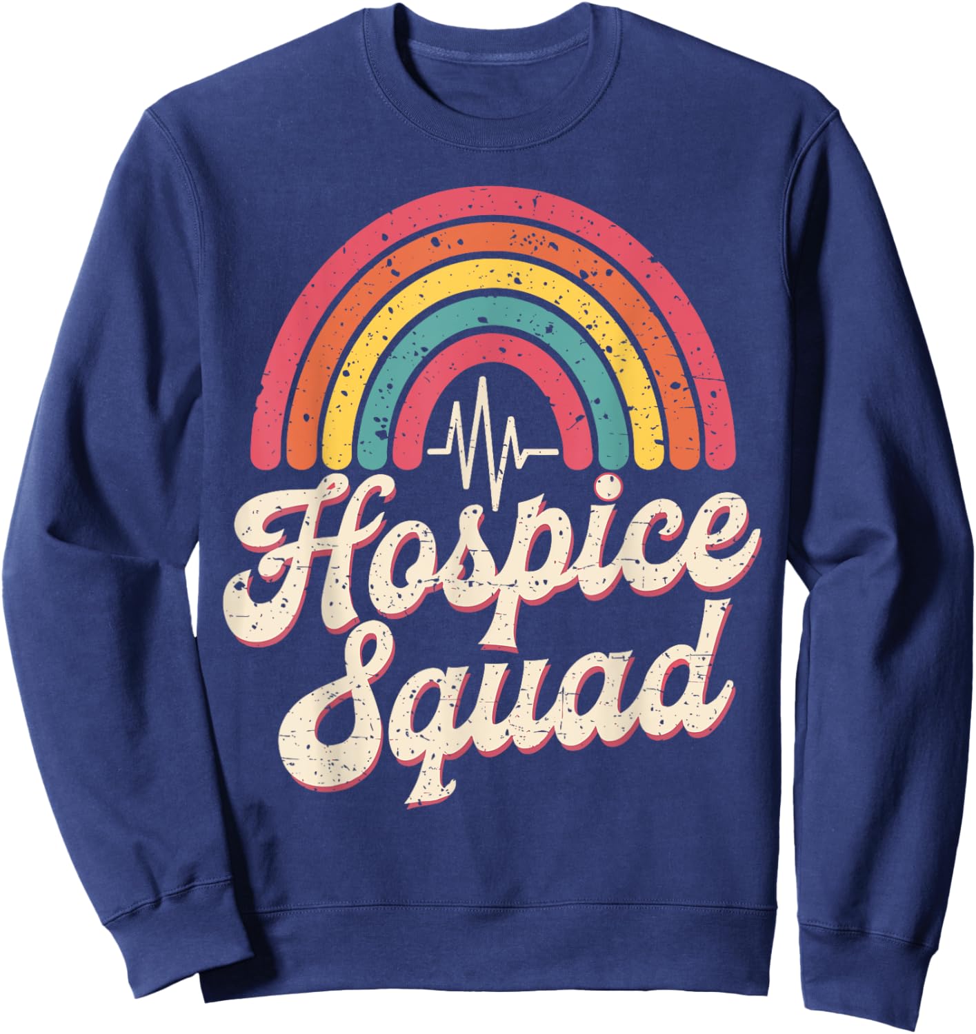 Hospice Squad Hospice Nurse Sweatshirt - Sweatshirt | Navy