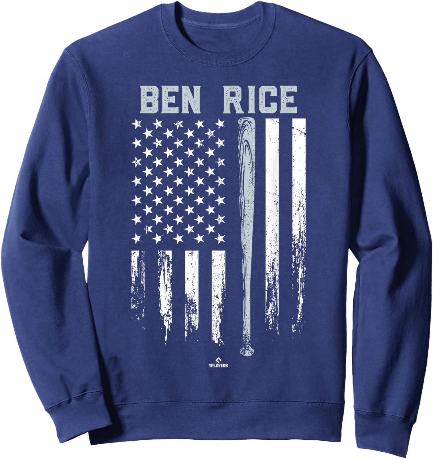 USA Flag Bat Ben Rice New York Baseball MLBPA Sweatshirt - Sweatshirt | Navy