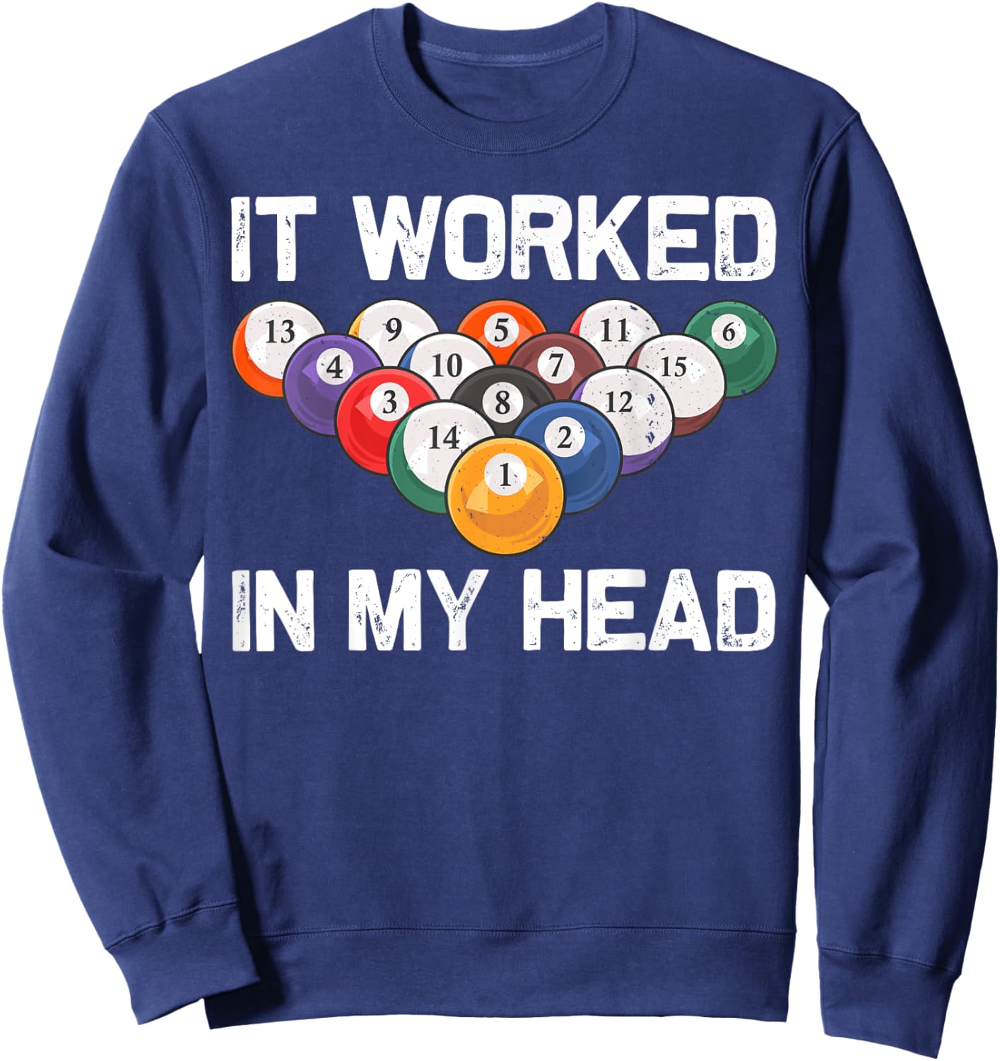 Funny Pool Design Women Billiards Lover Pool Player Sweatshirt - Sweatshirt | Navy