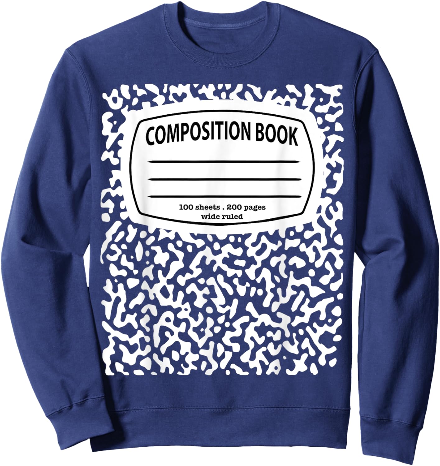 Composition Notebook Costume - Matching Group Halloween Sweatshirt - Sweatshirt | Navy